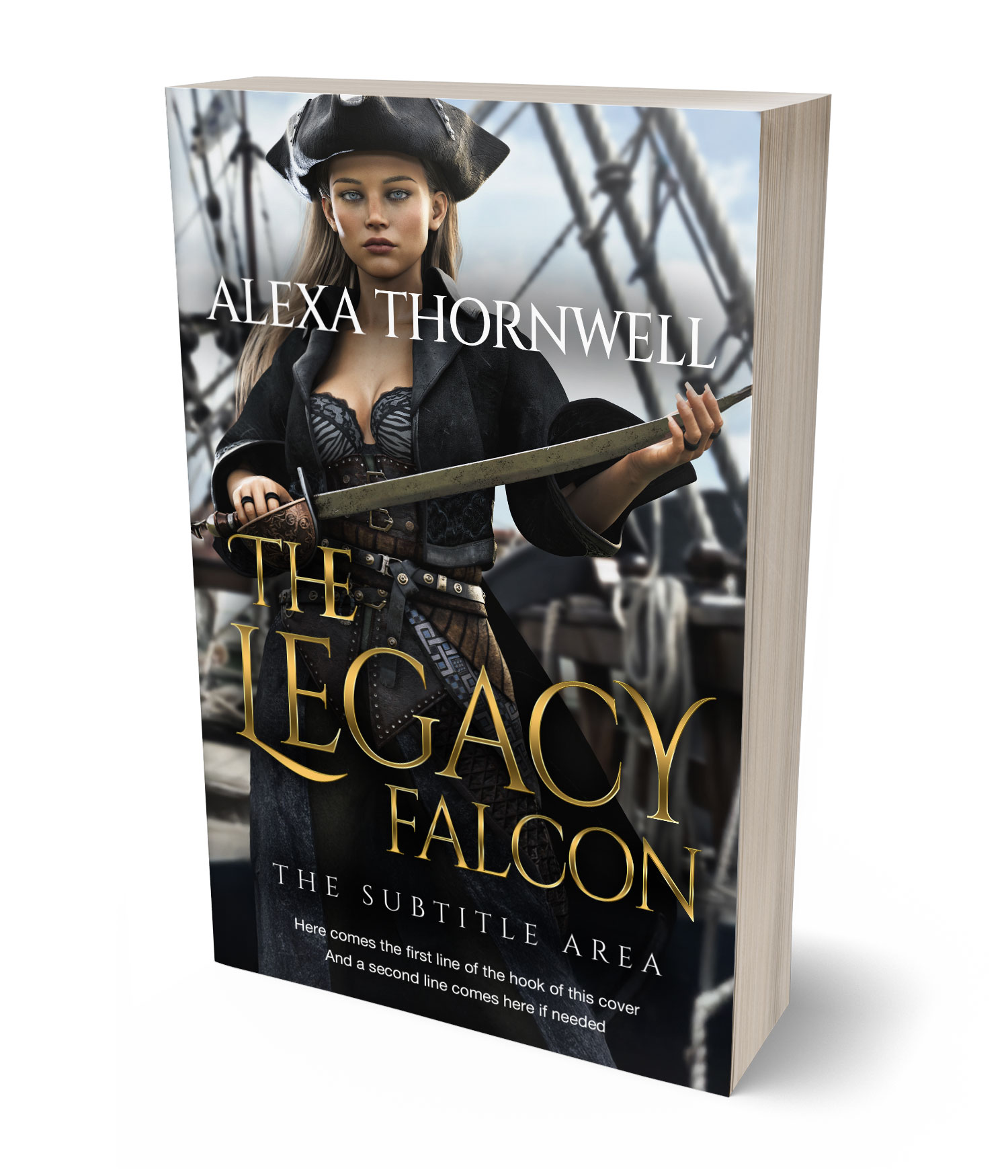 3D view of Custom & Premade Action & Adventure Book Cover - Ash #35928 | BookCoverZone*