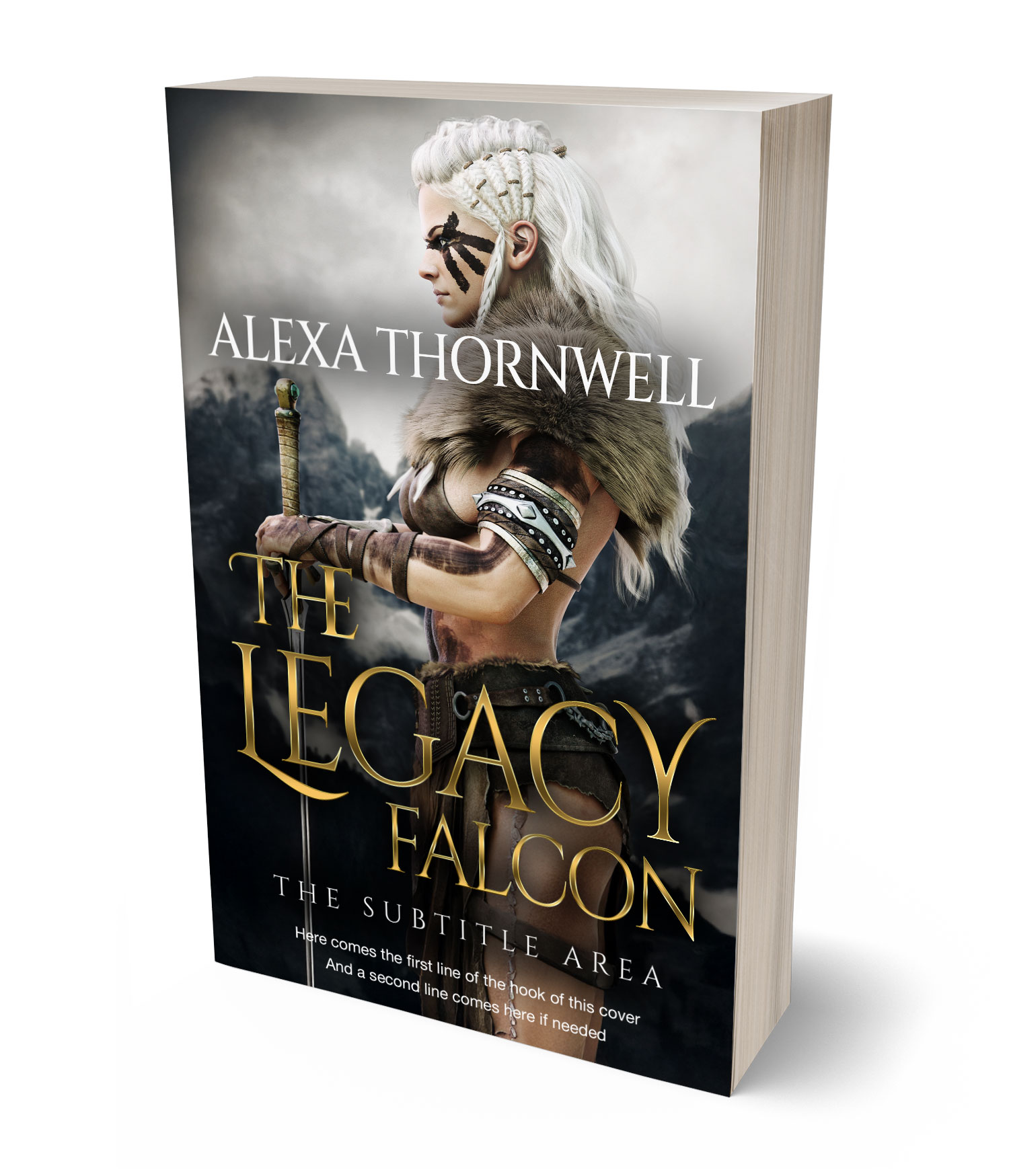 3D view of Custom & Premade Fantasy Book Cover - Sisal #35930 | BookCoverZone*