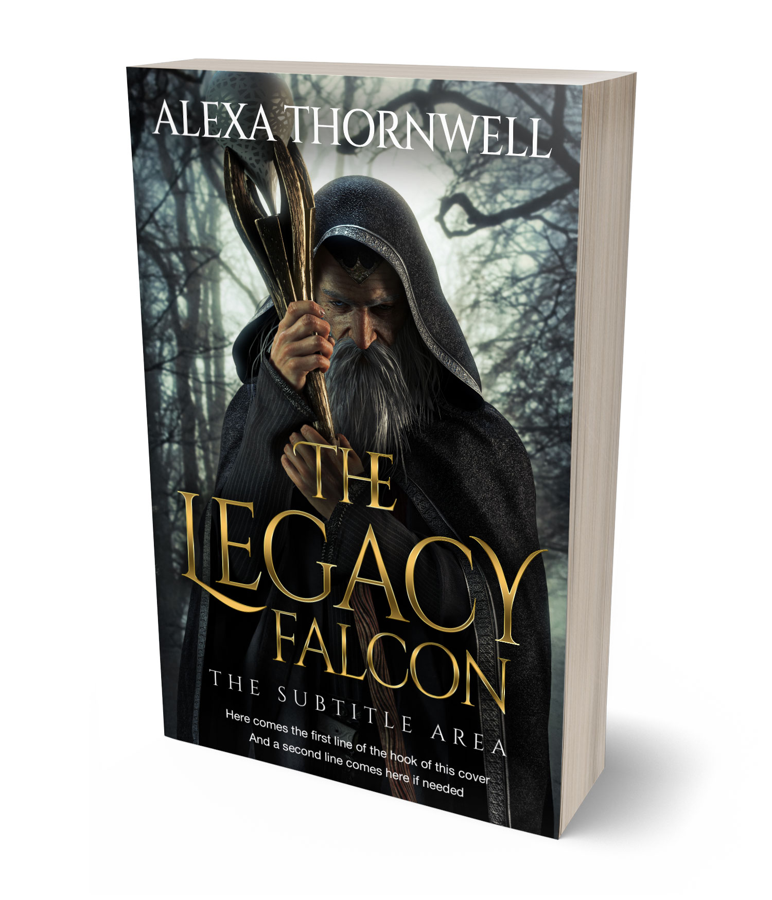 3D view of Custom & Premade Fantasy Book Cover - Shark #35938 | BookCoverZone*