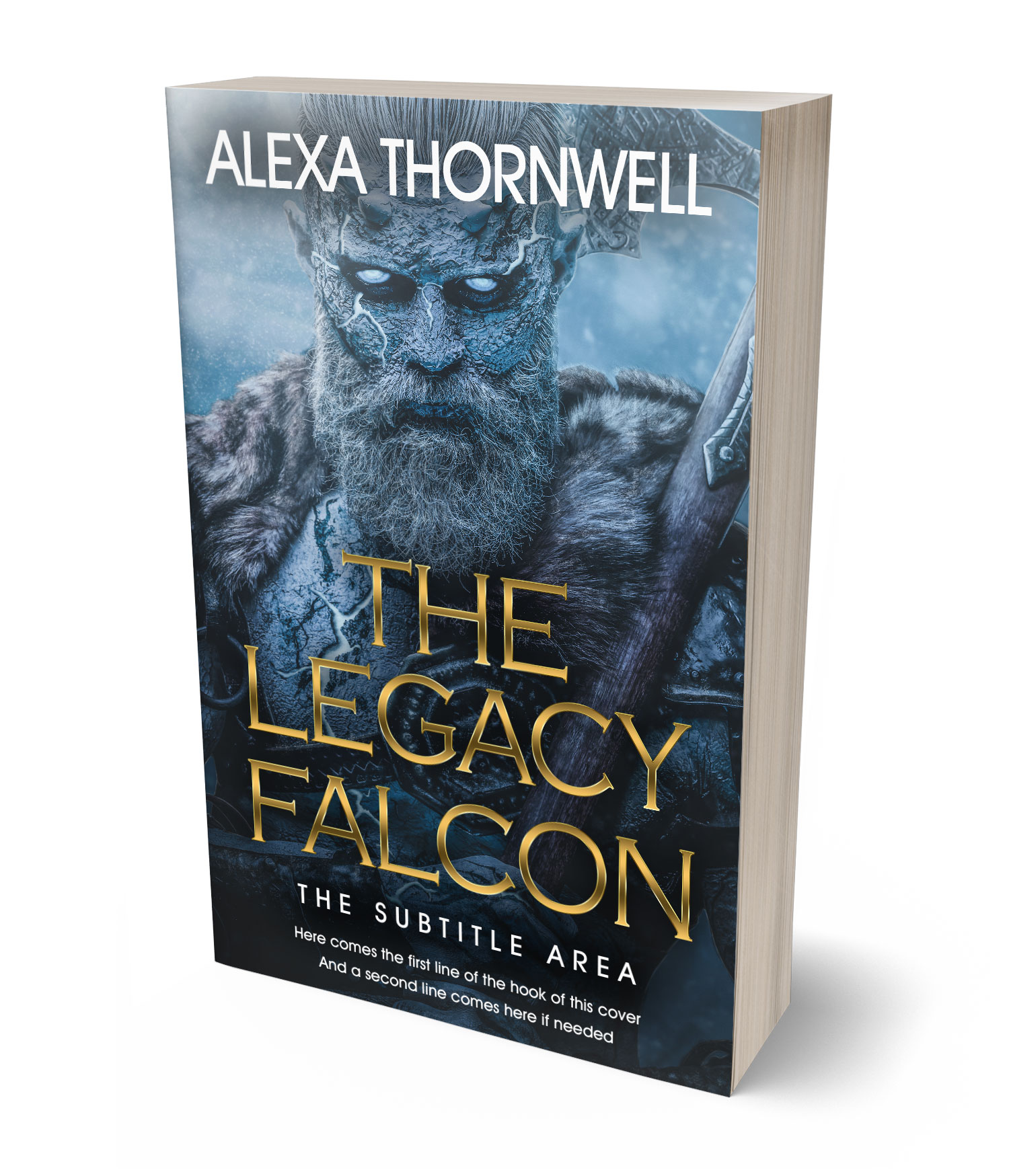 3D view of Custom & Premade Fantasy Book Cover - Ebony Clay #35939 | BookCoverZone*