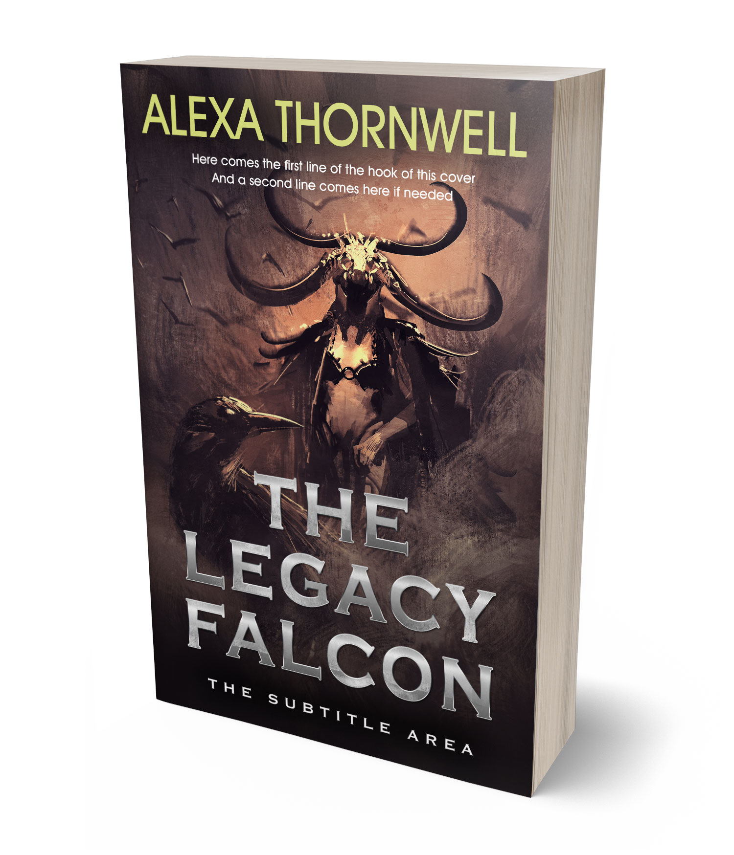 3D view of Custom & Premade Fantasy Book Cover - Thunder #35943 | BookCoverZone*