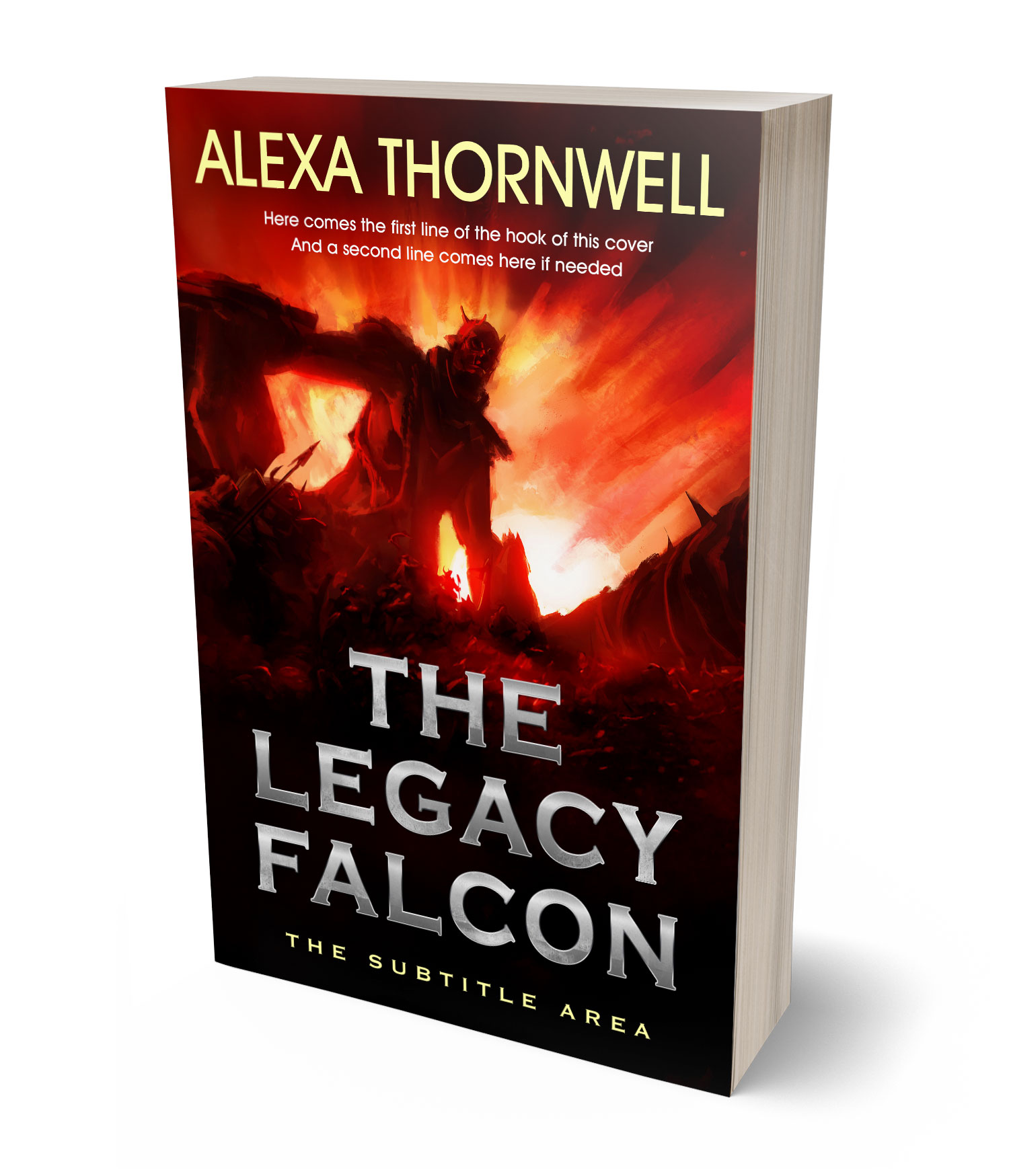 3D view of Custom & Premade Fantasy Book Cover - Terracotta #35946 | BookCoverZone*