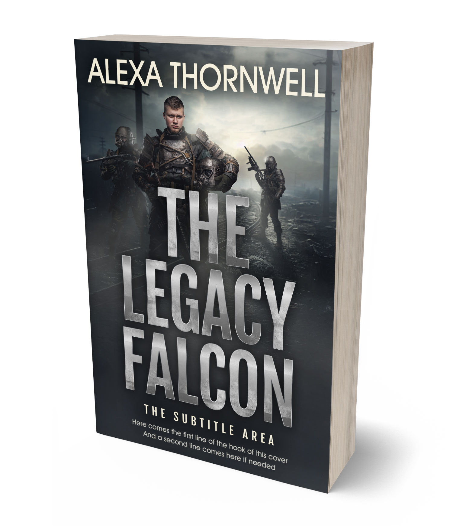 3D view of Custom & Premade Apocalyptica Book Cover - Shark #35957 | BookCoverZone*