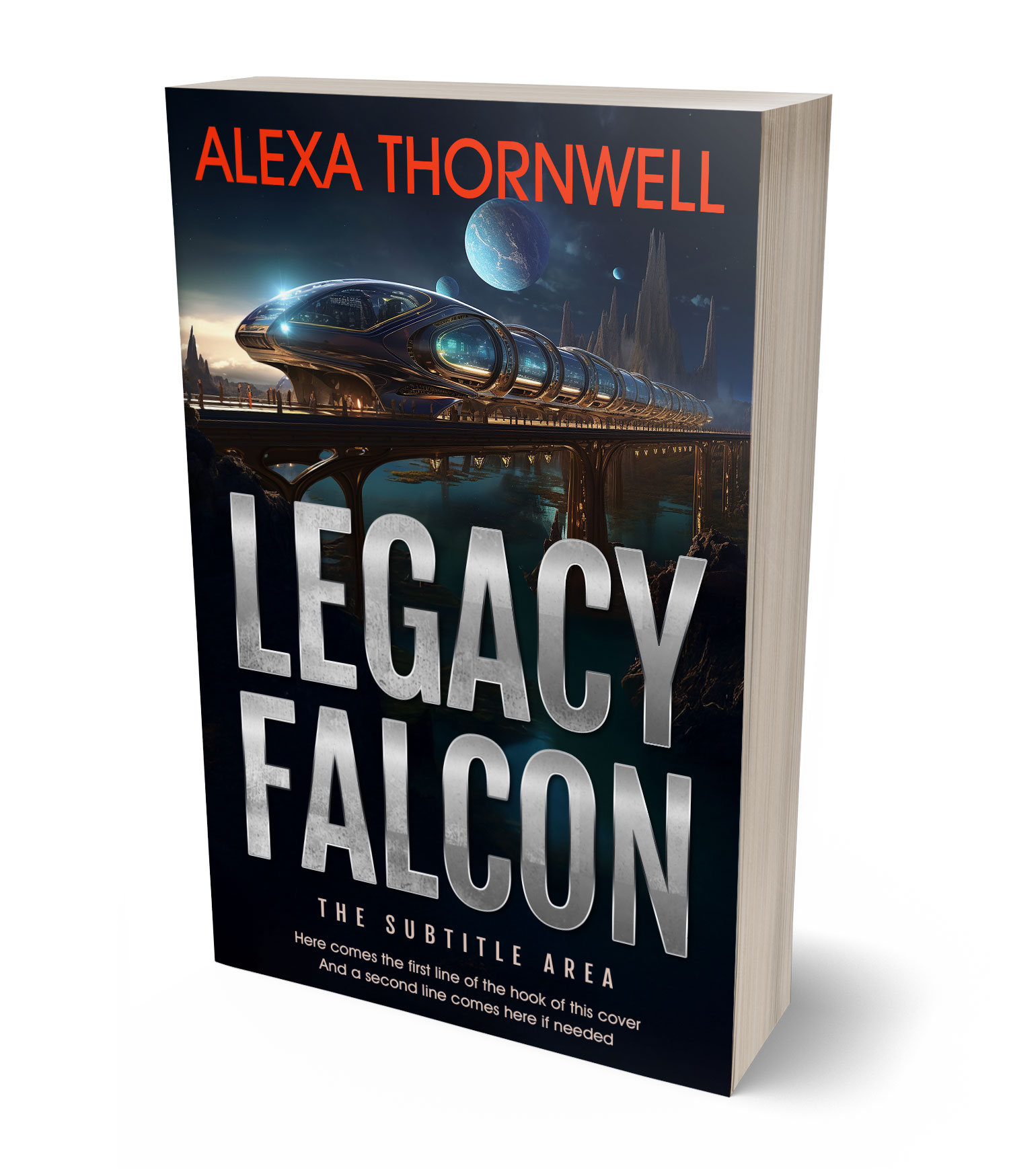 3D view of Custom & Premade Science Fiction Book Cover - Silk #35973 | BookCoverZone*