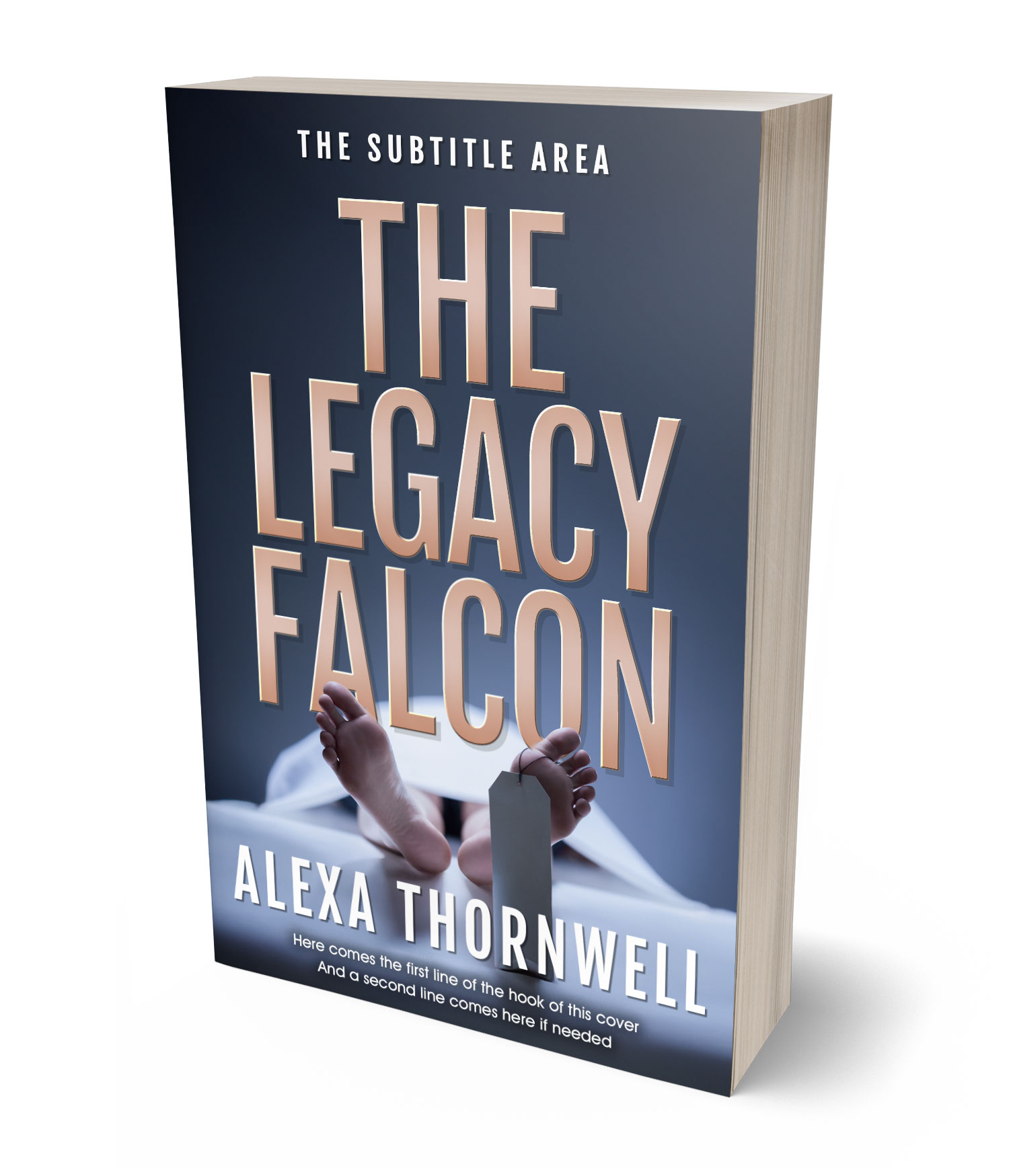 3D view of Custom & Premade Mystery & Thriller & Suspense Book Cover - Oxford Blue #35989 | BookCoverZone*