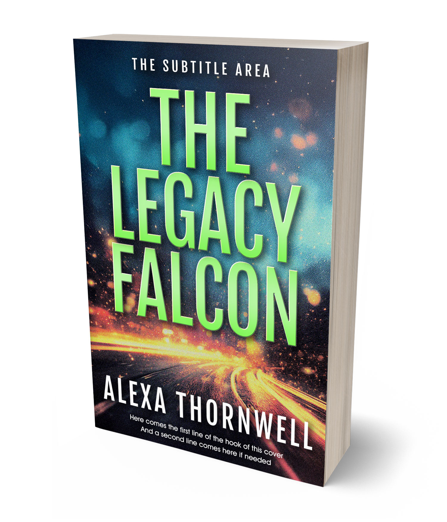 3D view of Custom & Premade Action & Adventure Book Cover - Pine Glade #35990 | BookCoverZone*