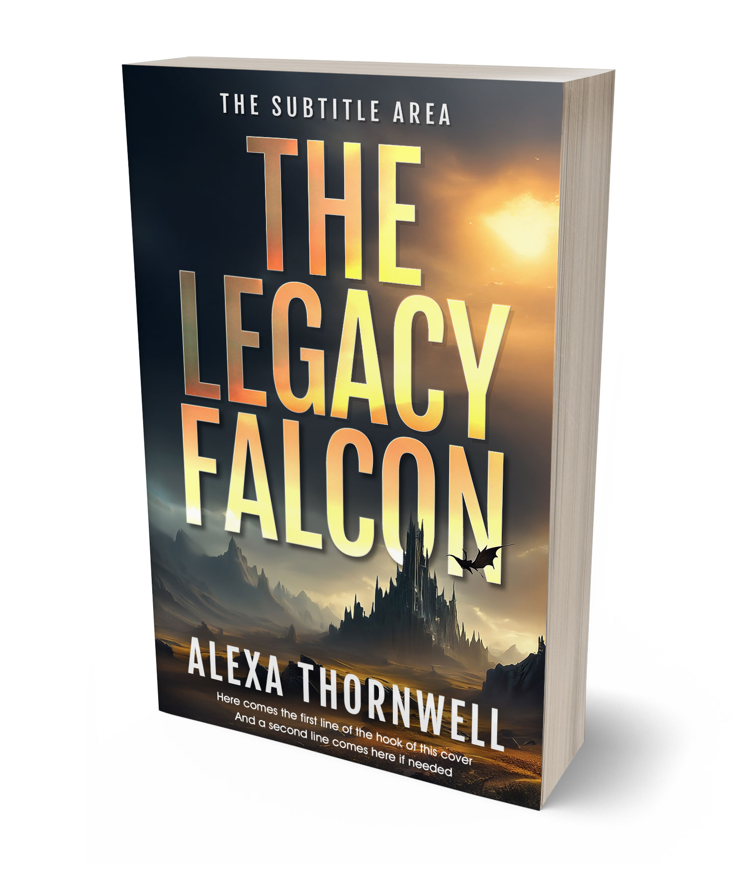 3D view of Custom & Premade Fantasy Book Cover - Putty #35997 | BookCoverZone*