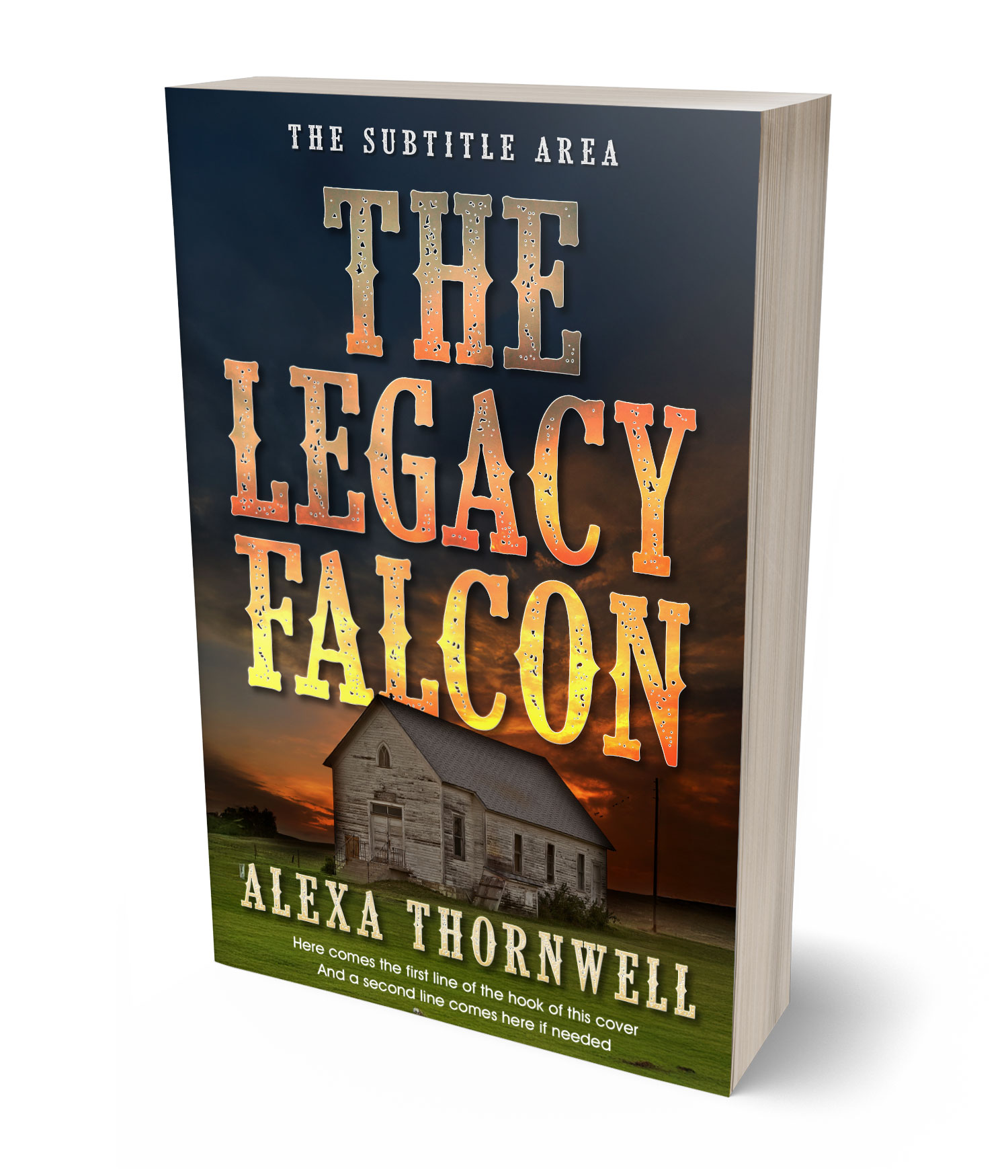 3D view of Custom & Premade Horror Book Cover - Rangitoto #36001 | BookCoverZone*