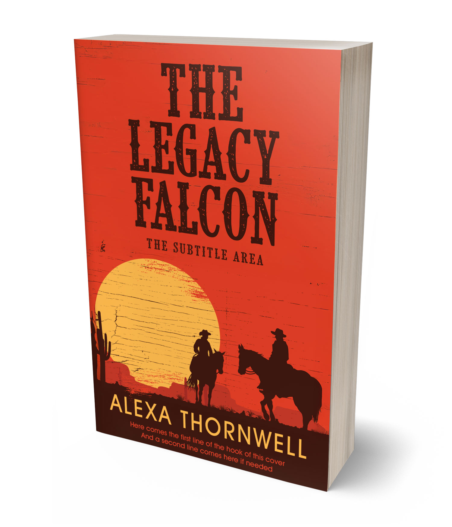 3D view of Custom & Premade Western Book Cover - Paco #36014 | BookCoverZone*