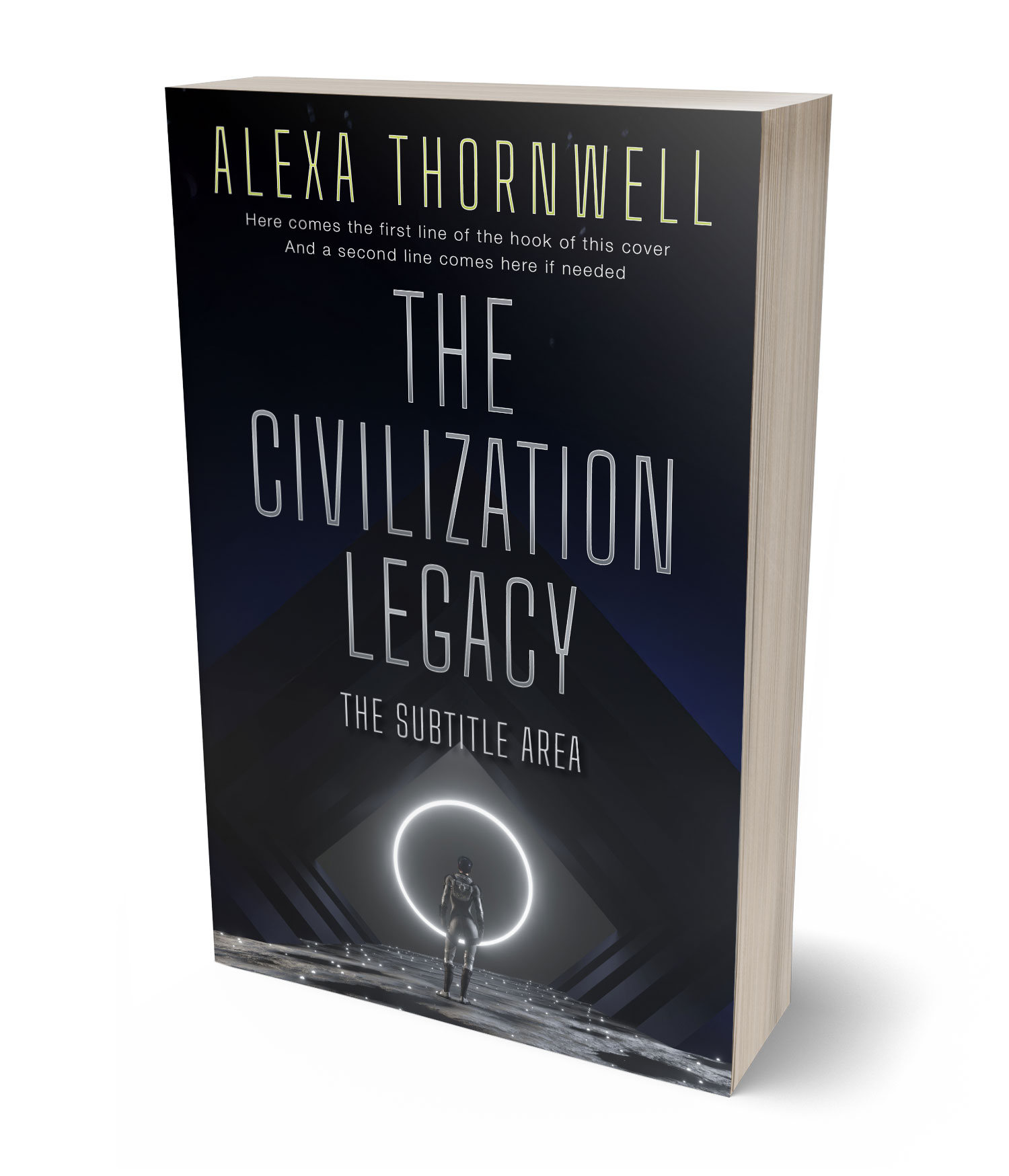 3D view of Custom & Premade Science Fiction Book Cover - Woodsmoke #36026 | BookCoverZone*