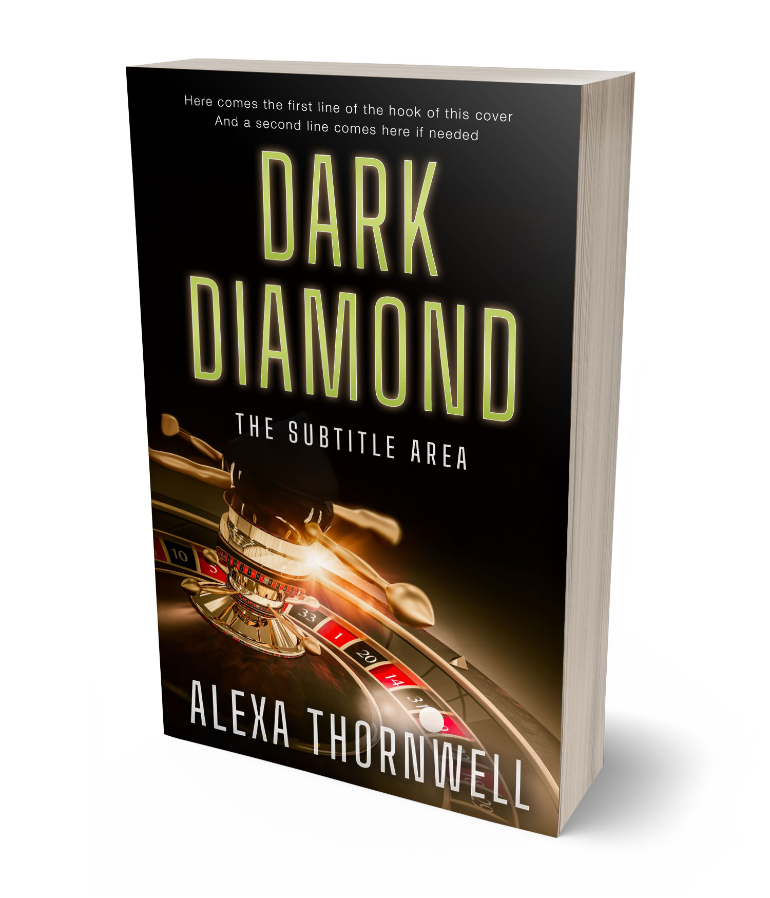 3D view of Custom & Premade Mystery & Thriller & Suspense Book Cover - Tan #36030 | BookCoverZone*