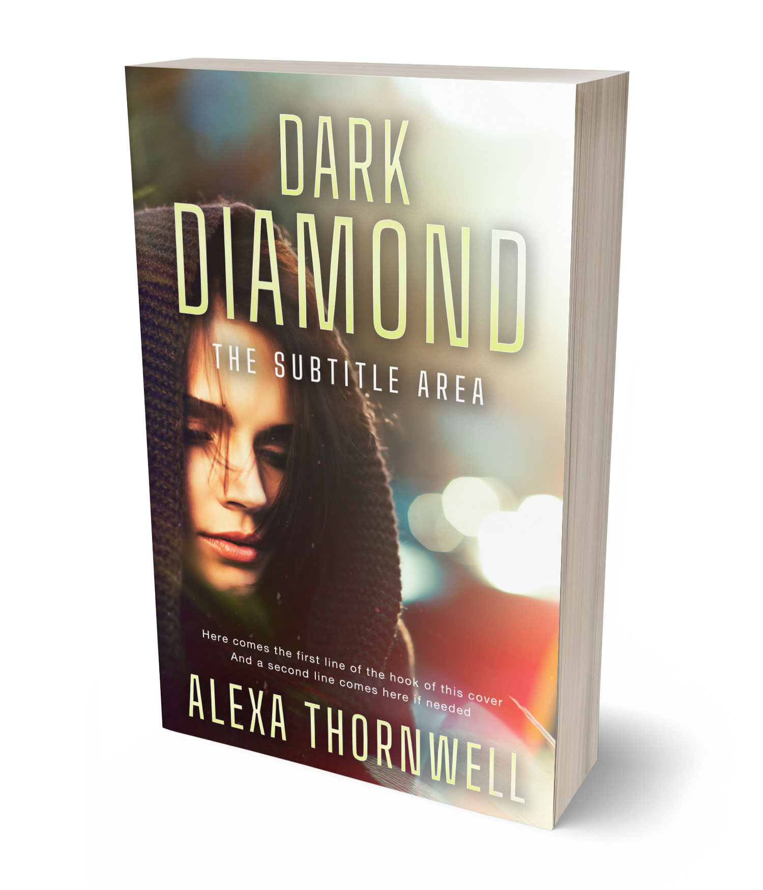 3D view of Custom & Premade Mystery & Thriller & Suspense Book Cover - Beryl Green #36033 | BookCoverZone*