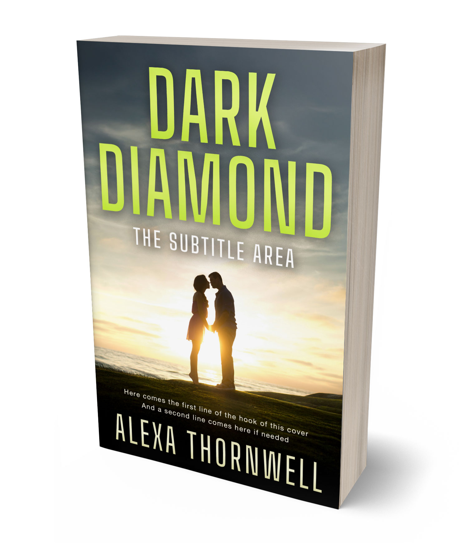 3D view of Custom & Premade Romance Book Cover - Fall Green #36037 | BookCoverZone*