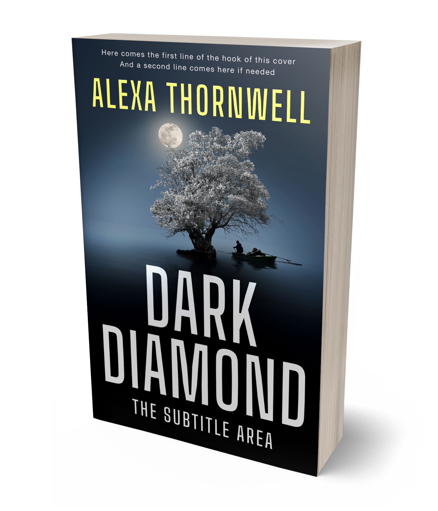 3D view of Custom & Premade Mystery & Thriller & Suspense Book Cover - Mirage #36043 | BookCoverZone*