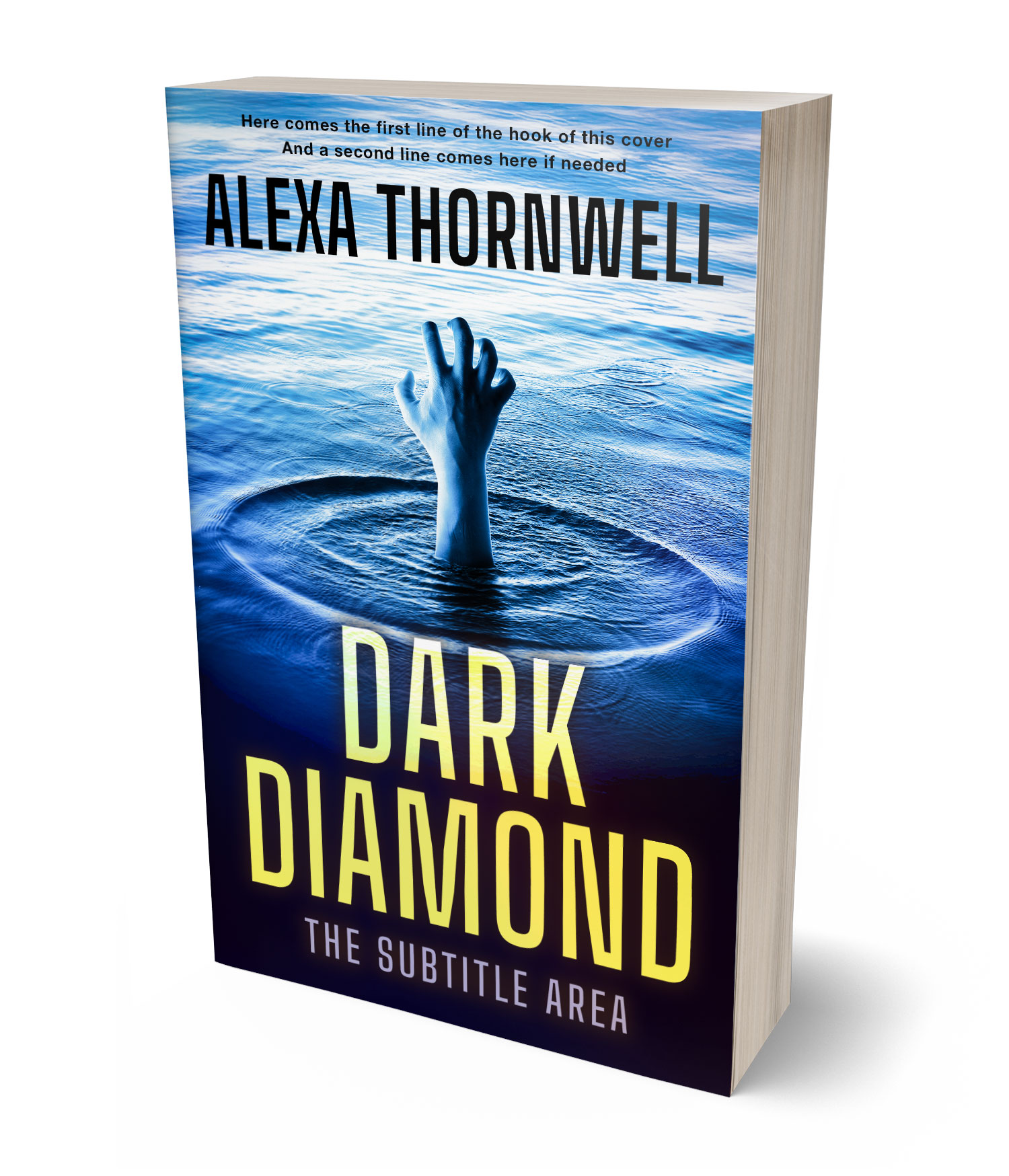 3D view of Custom & Premade Mystery & Thriller & Suspense Book Cover - Ebony #36048 | BookCoverZone*