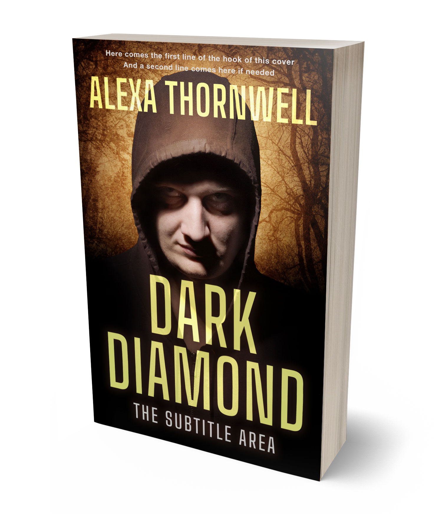 3D view of Custom & Premade Mystery & Thriller & Suspense Book Cover - Laser #36050 | BookCoverZone*