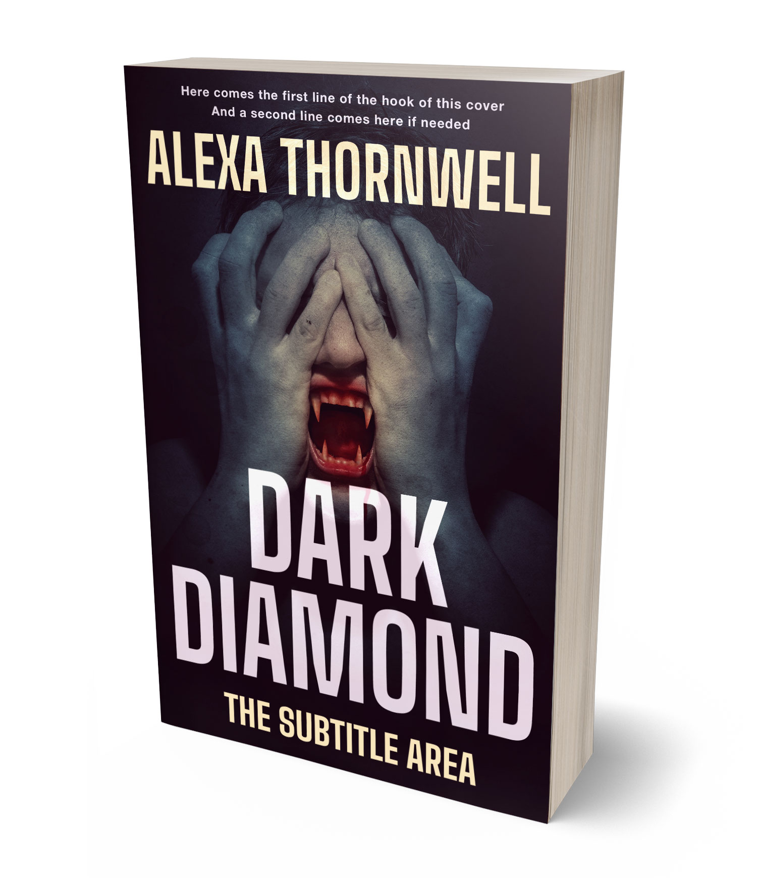 3D view of Custom & Premade Horror Book Cover - Wafer #36052 | BookCoverZone*