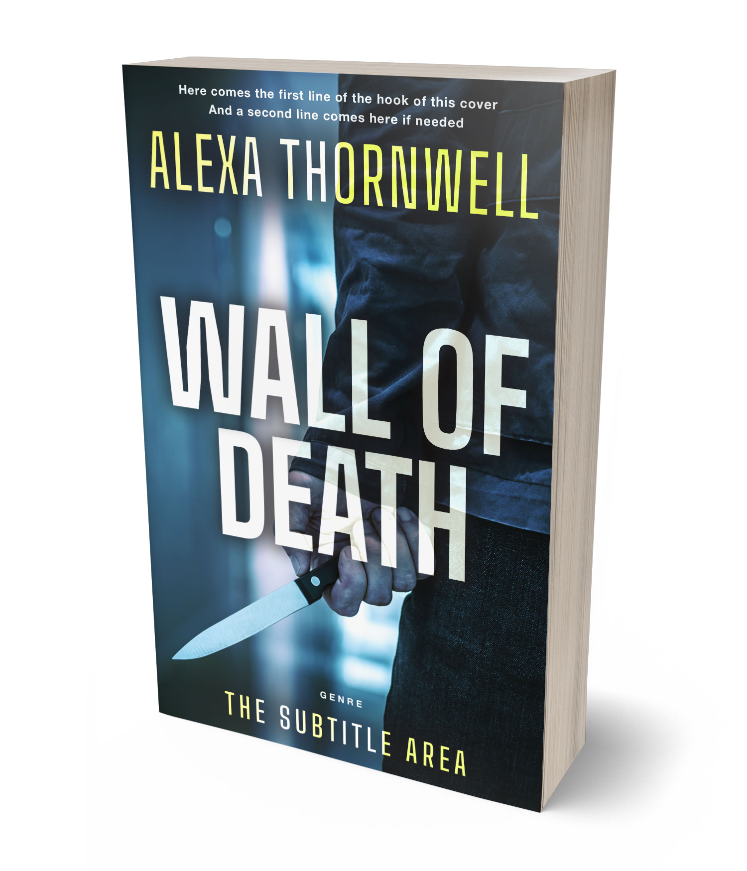 3D view of Custom & Premade Mystery & Thriller & Suspense Book Cover - Ebony Clay #36059 | BookCoverZone*