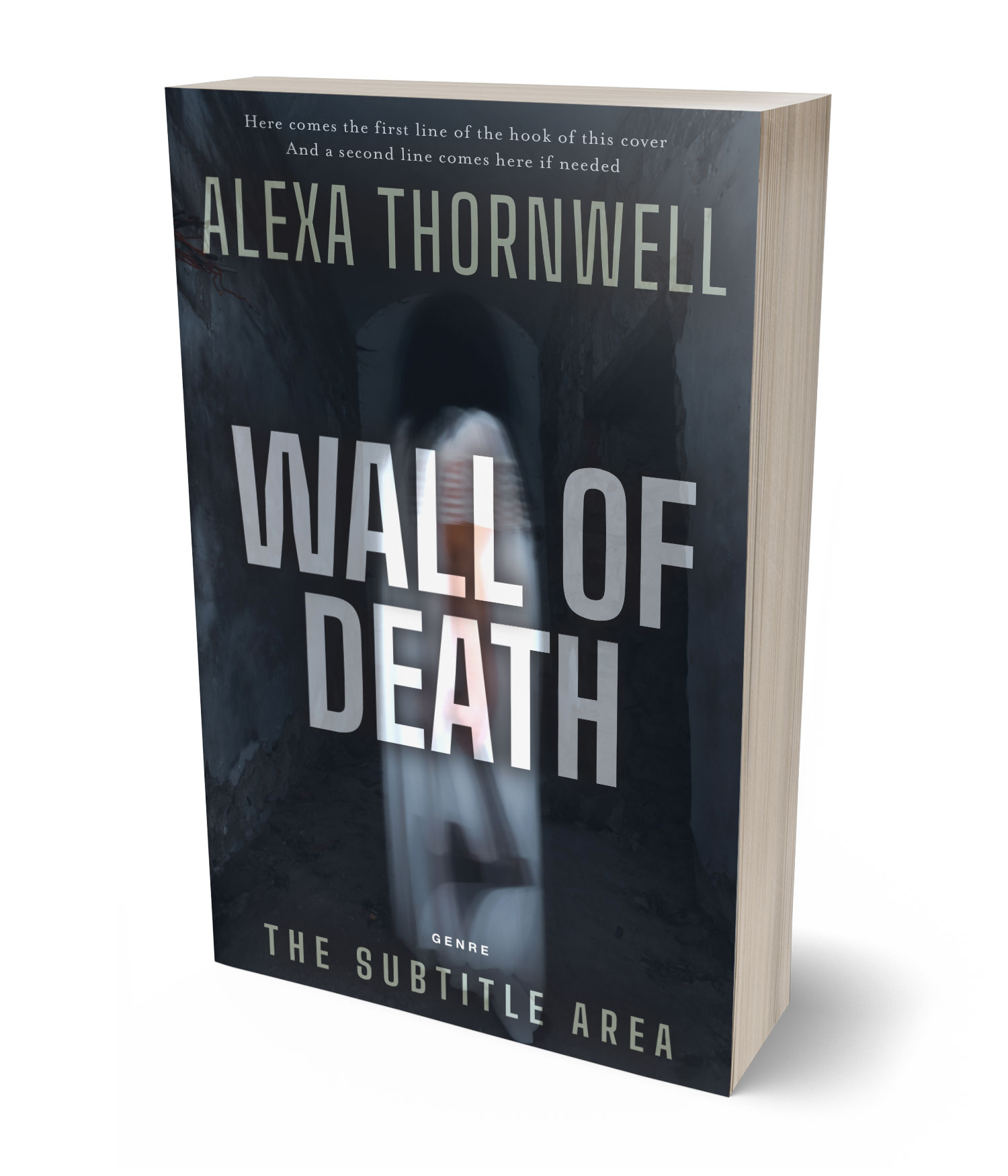 3D view of Custom & Premade Horror Book Cover - Shark #36062 | BookCoverZone*