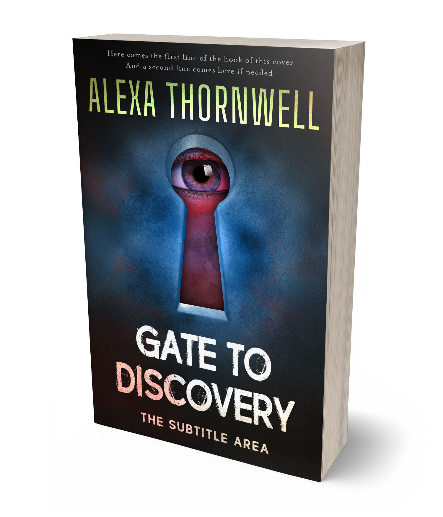 3D view of Custom & Premade Mystery & Thriller & Suspense Book Cover - Shark #36065 | BookCoverZone*