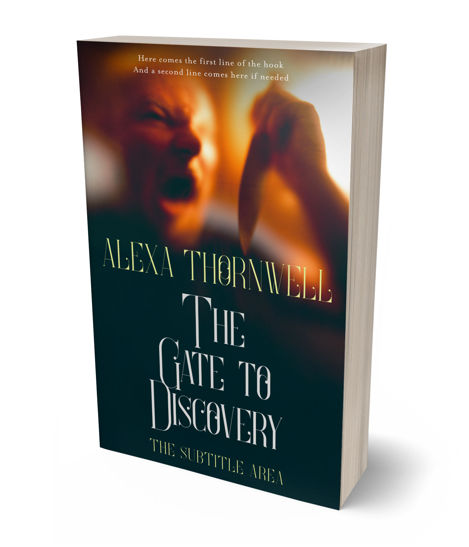 3D view of Custom & Premade Mystery & Thriller & Suspense Book Cover - Shark #36068 | BookCoverZone*