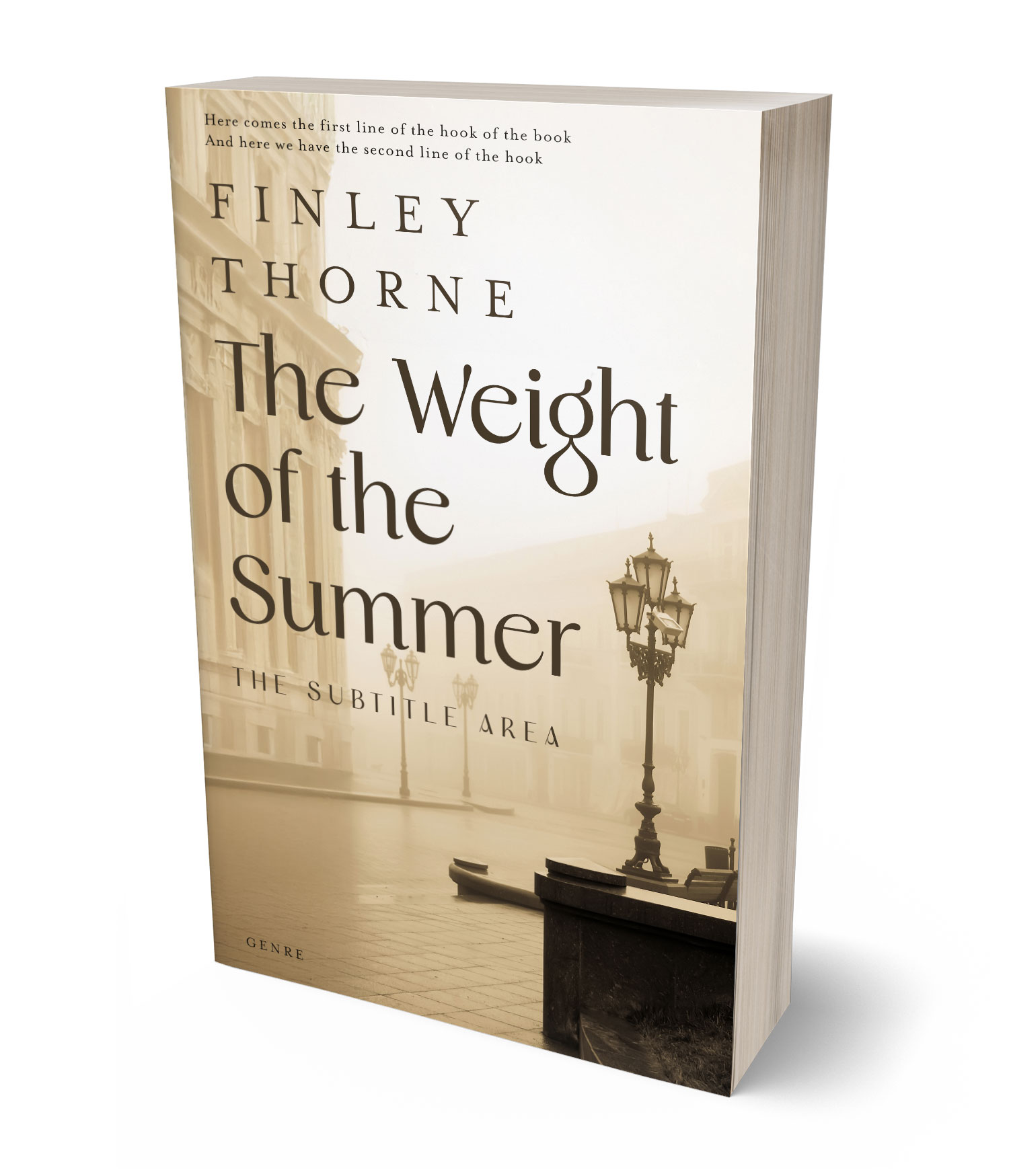 3D view of Custom & Premade Historical Book Cover - Sorrell Brown #36098 | BookCoverZone*