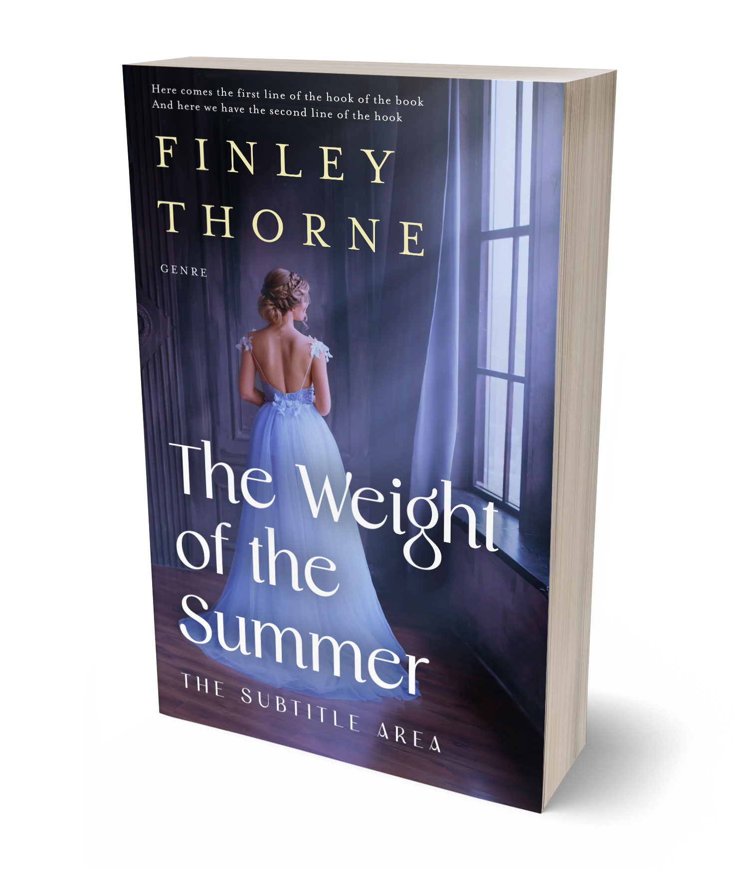 3D view of Custom & Premade Romance Book Cover - Charade #36099 | BookCoverZone*