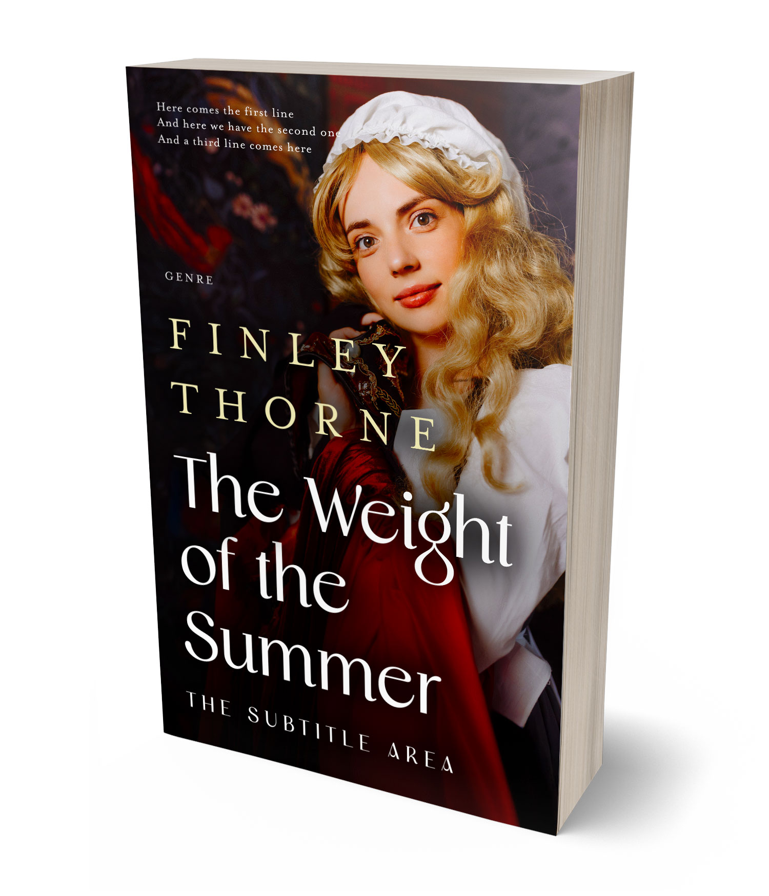 3D view of Custom & Premade Historical Book Cover - Indian Khaki #36100 | BookCoverZone*