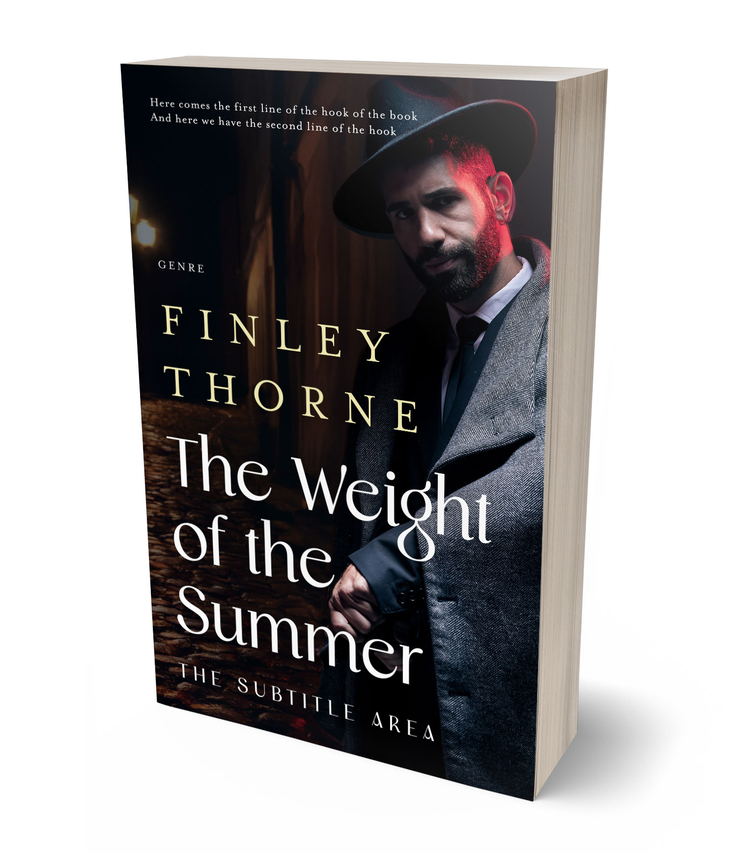 3D view of Custom & Premade Mystery & Thriller & Suspense Book Cover - Woodsmoke #36101 | BookCoverZone*