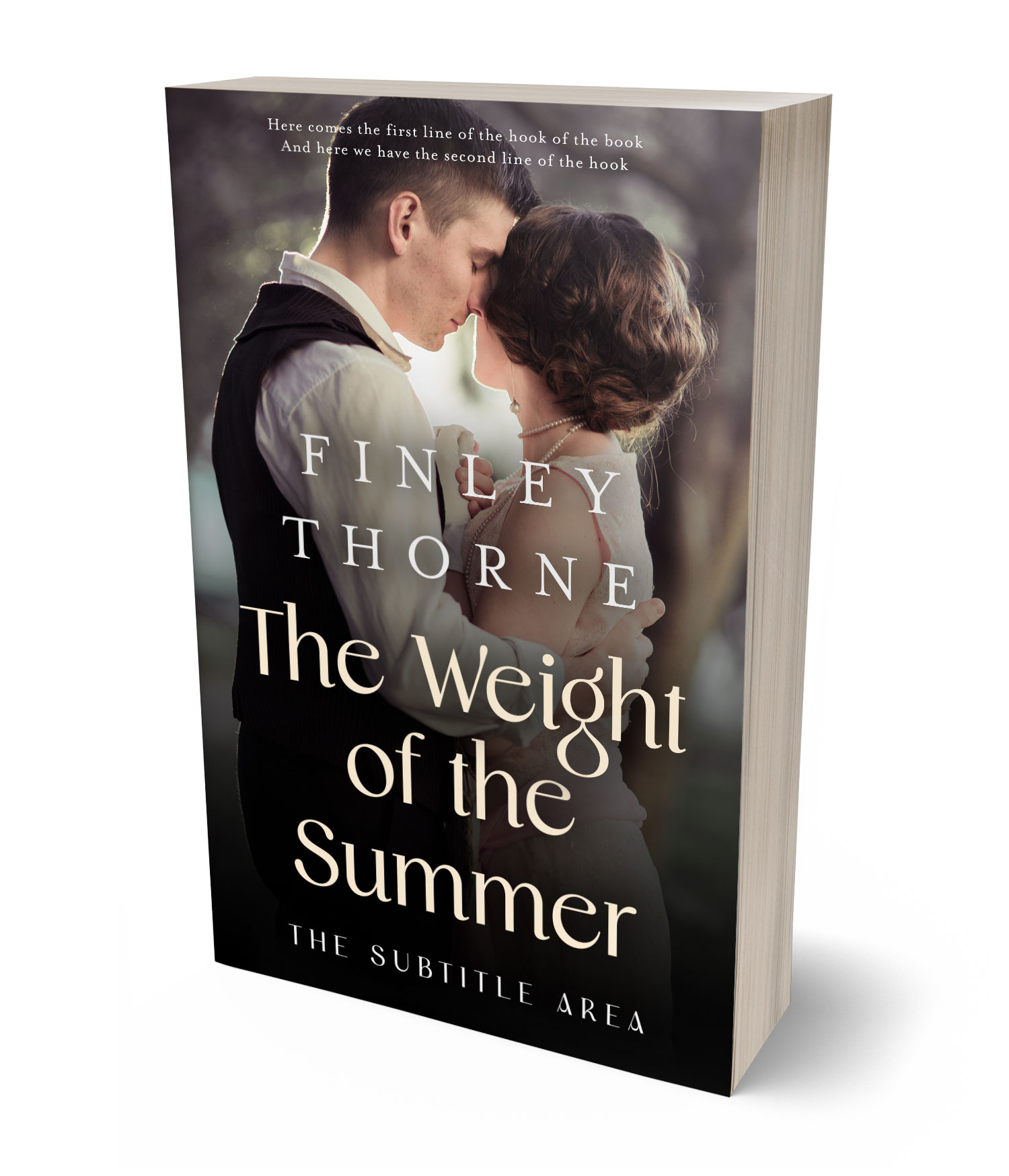 3D view of Custom & Premade Romance Book Cover - Thunder #36102 | BookCoverZone*