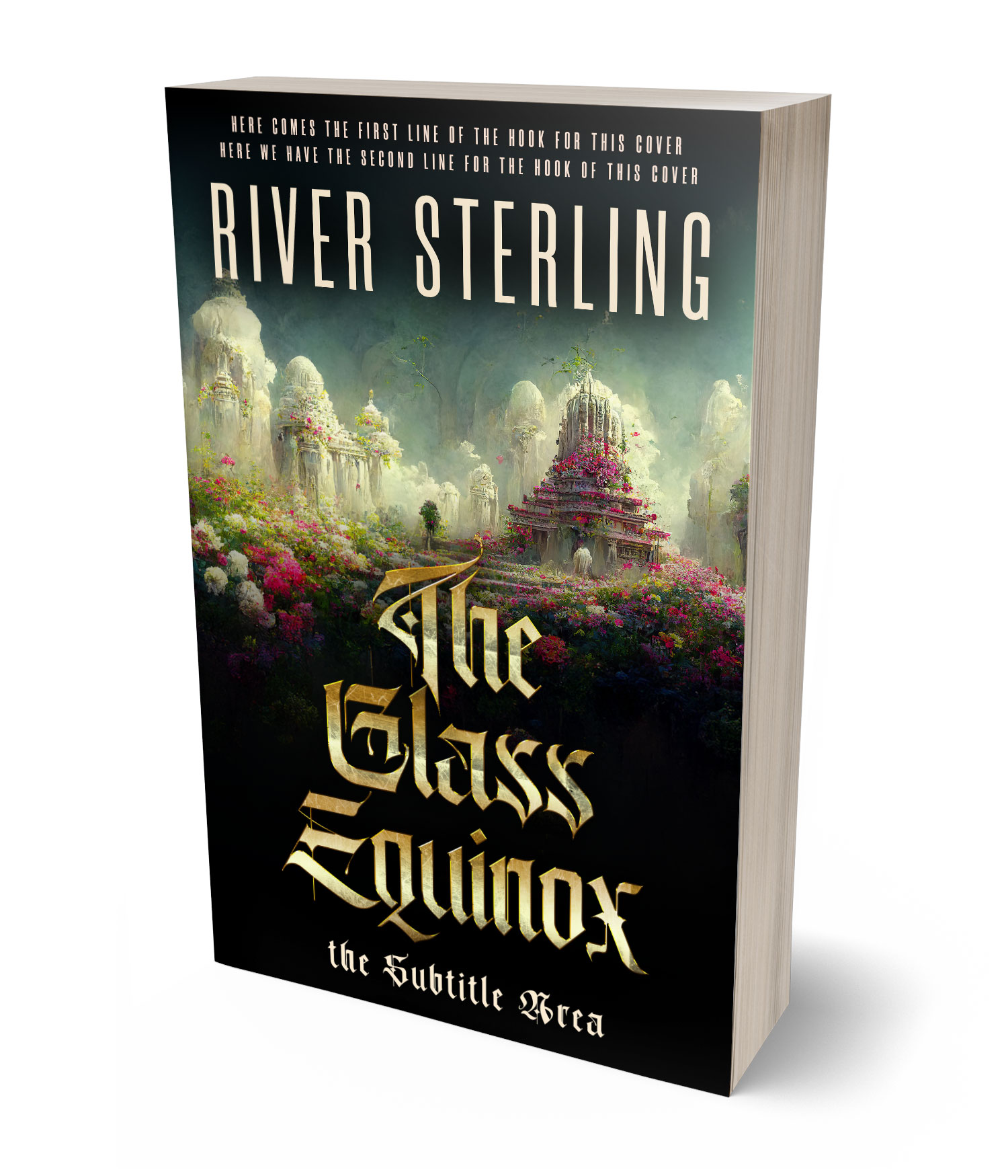 3D view of Custom & Premade Fantasy Book Cover - Log Cabin #36110 | BookCoverZone*