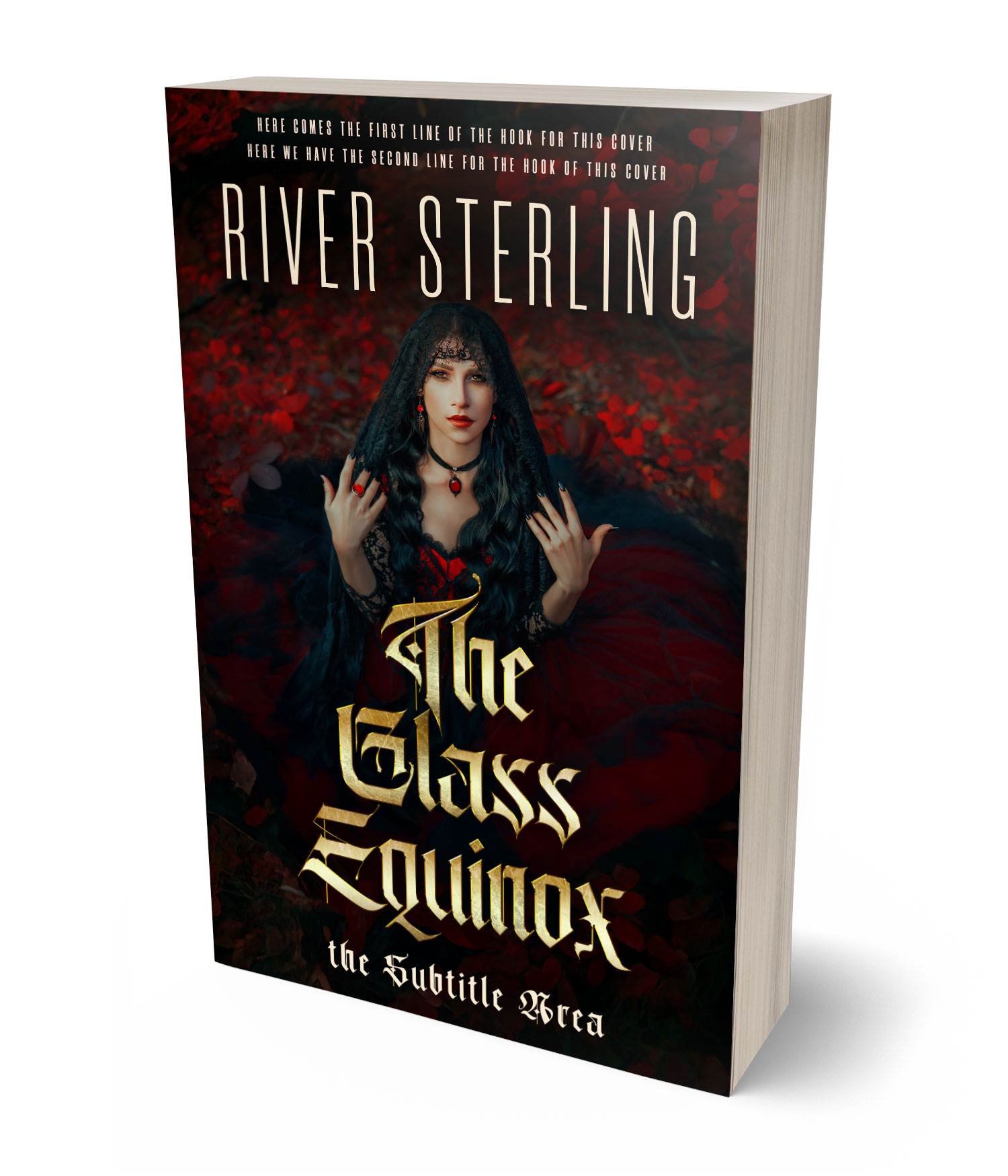 3D view of Custom & Premade Fantasy Book Cover - Night Rider #36114 | BookCoverZone*