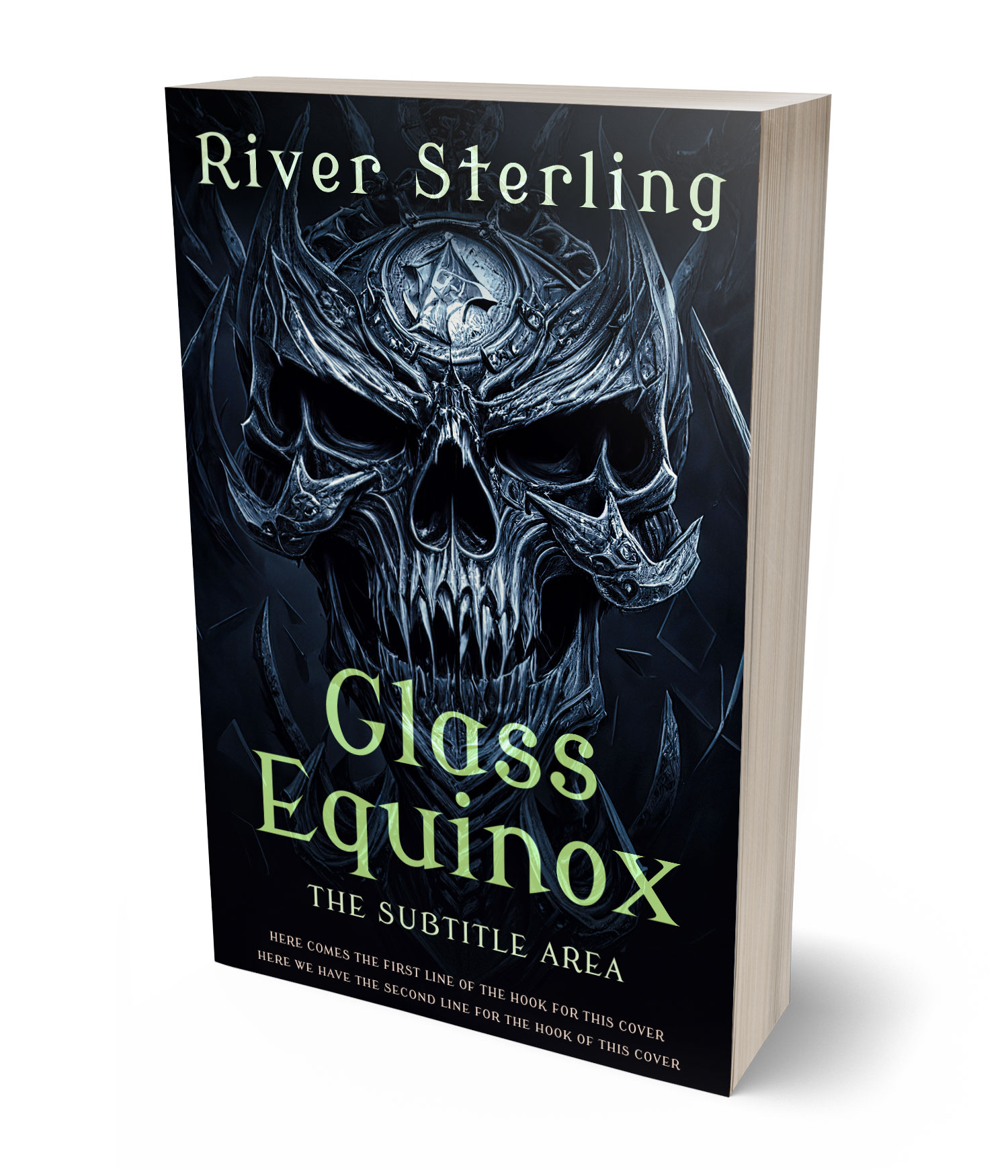 3D view of Custom & Premade Horror Book Cover - Ebony #36129 | BookCoverZone*