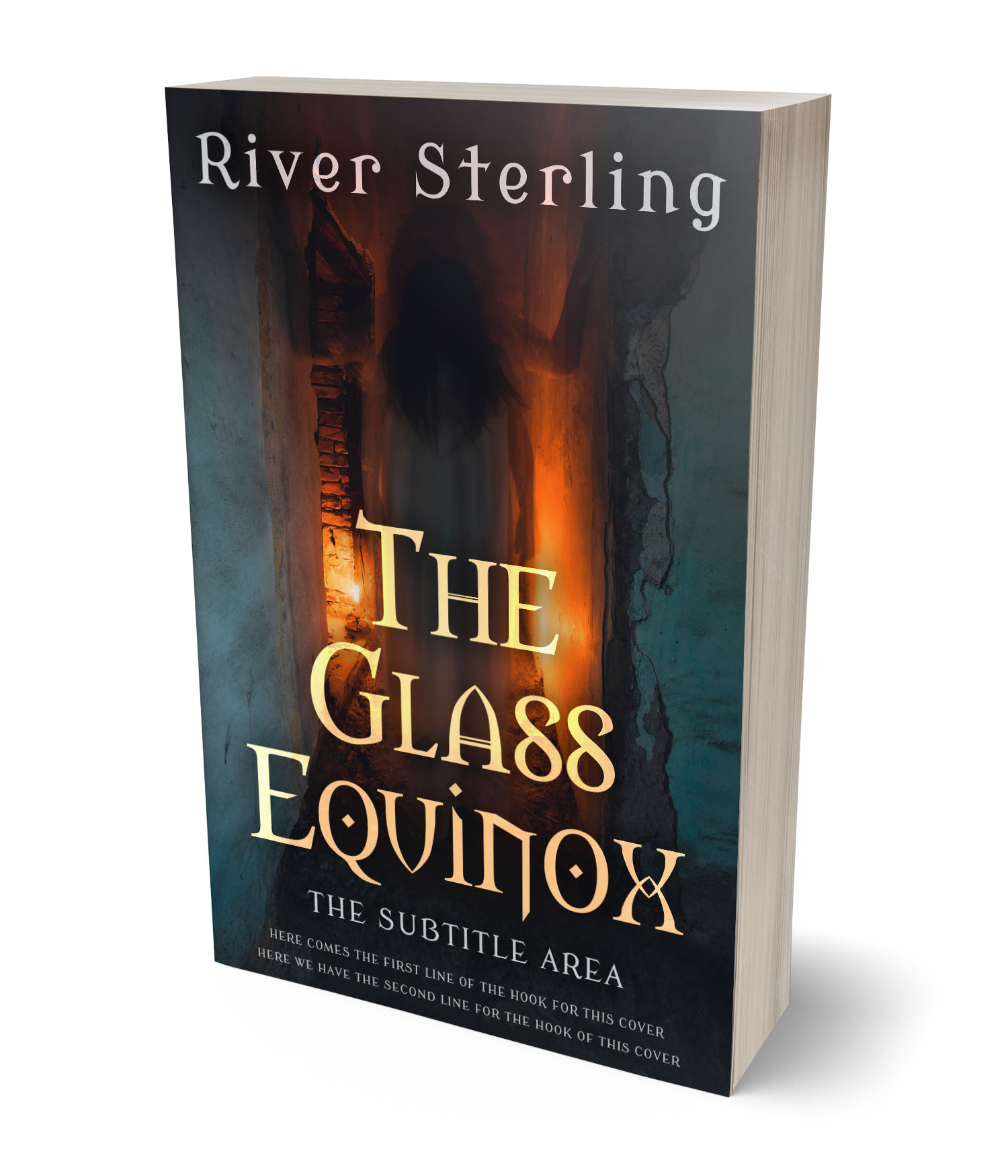 3D view of Custom & Premade Mystery & Thriller & Suspense Book Cover - Shark #36137 | BookCoverZone*