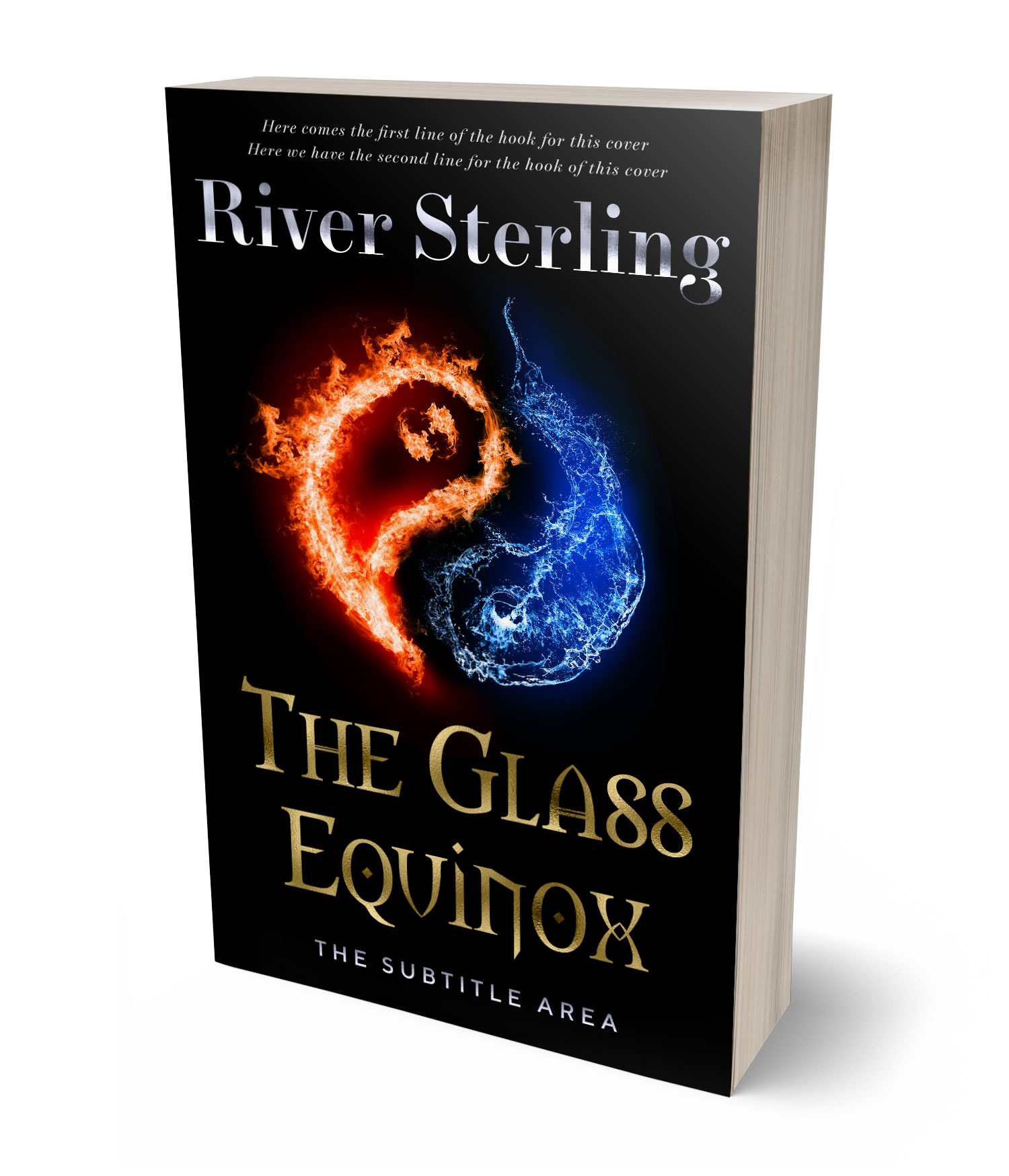 3D view of Custom & Premade Health & Mind & Body Book Cover - Antique Brass #36148 | BookCoverZone*