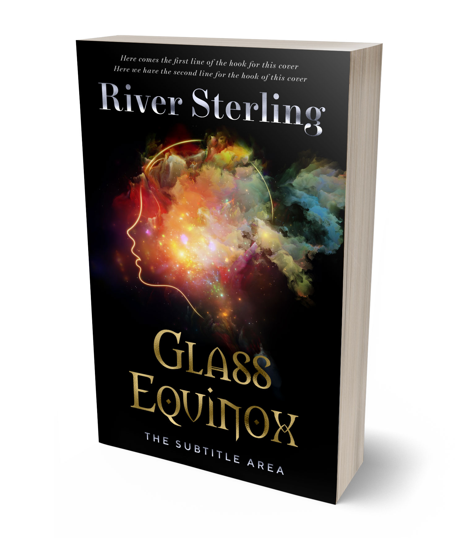 3D view of Premade Surreal Book Cover - Muddy Waters #36149 | BookCoverZone*