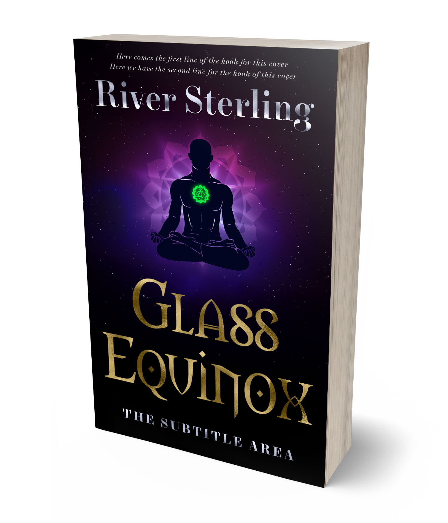 3D view of Custom & Premade Health & Mind & Body Book Cover - Black #36150 | BookCoverZone*