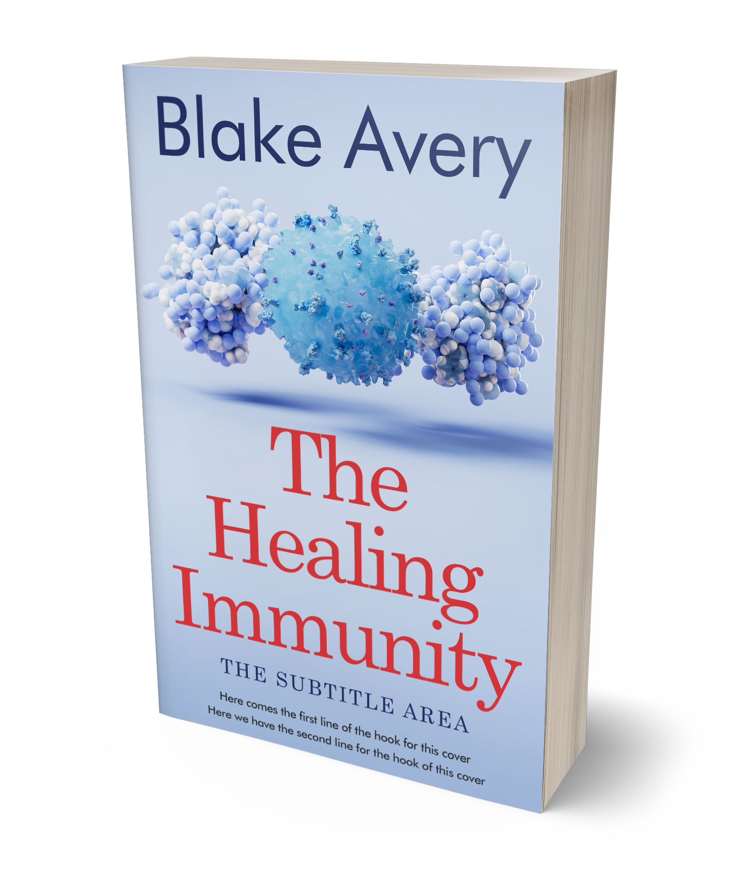 3D view of Premade Medical Book Cover - Periwinkle Gray #36169 | BookCoverZone*