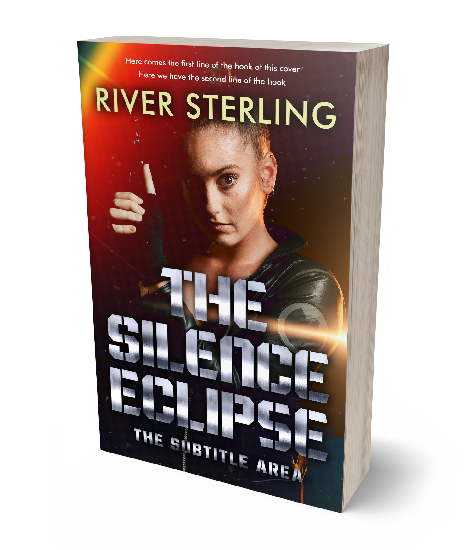 3D view of Premade Mystery & Thriller & Suspense Book Cover - My Pink #36217 | BookCoverZone*