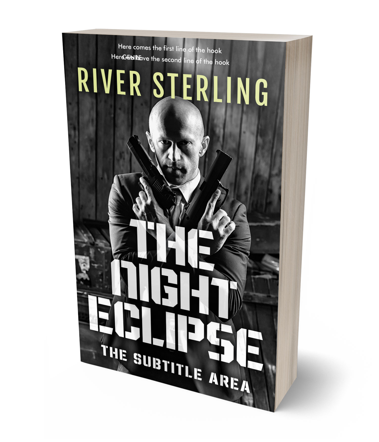 3D view of Premade Mystery & Thriller & Suspense Book Cover - Mine Shaft #36219 | BookCoverZone*