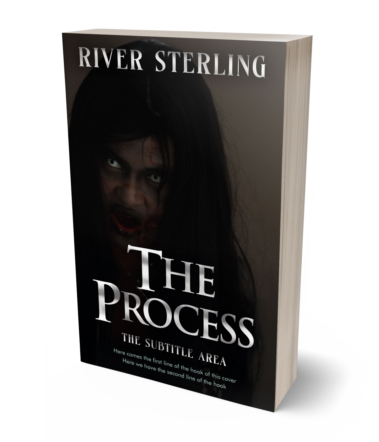 3D view of Premade Horror Book Cover - Zeus #36243 | BookCoverZone*