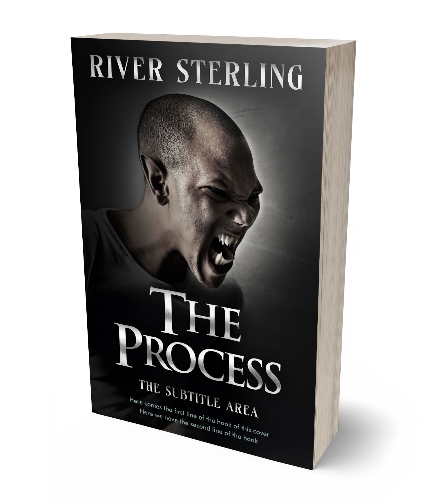 3D view of Premade Horror Book Cover - Cod Gray #36245 | BookCoverZone*