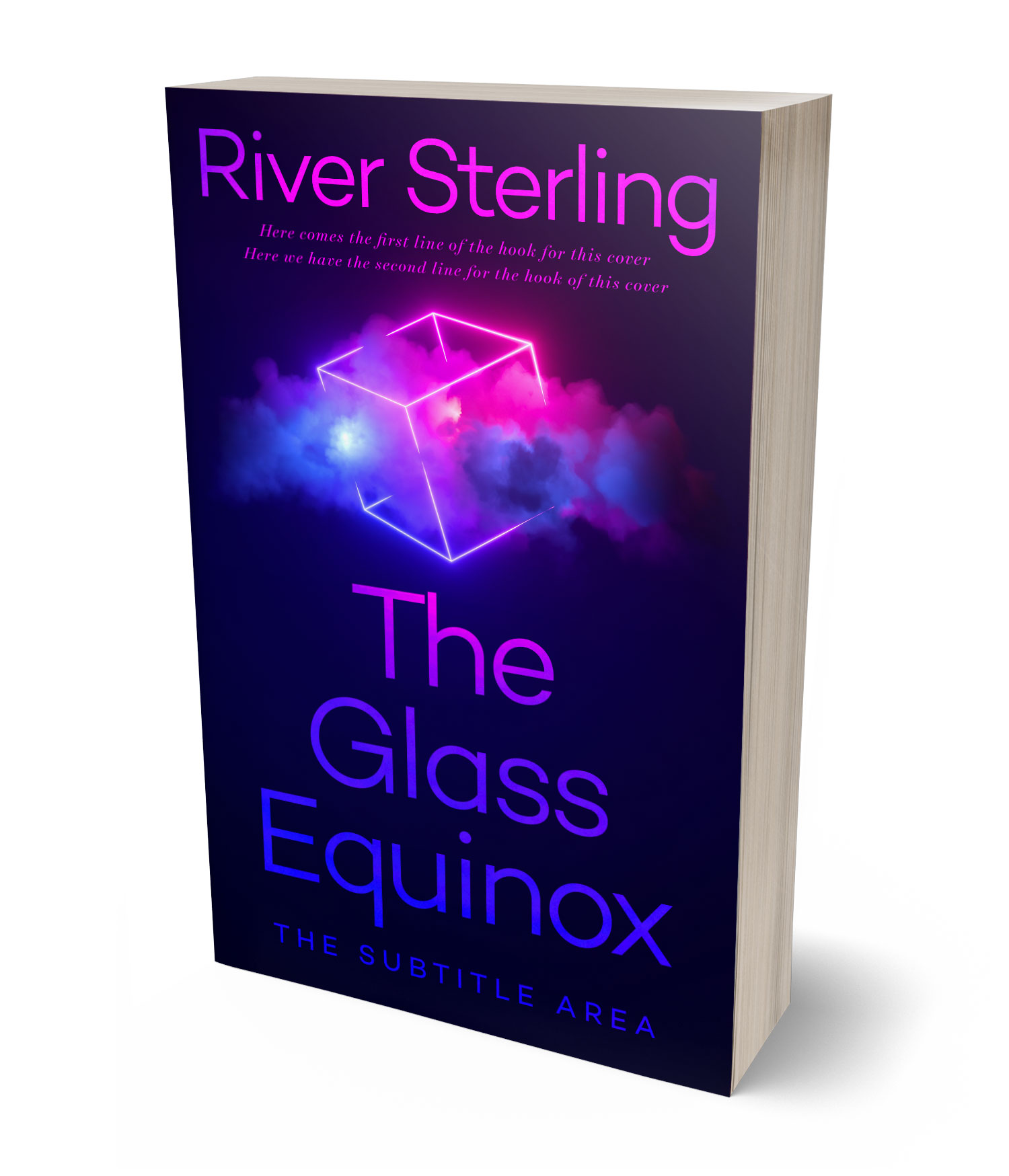 3D view of Premade Science Fiction Book Cover - Black #36257 | BookCoverZone*