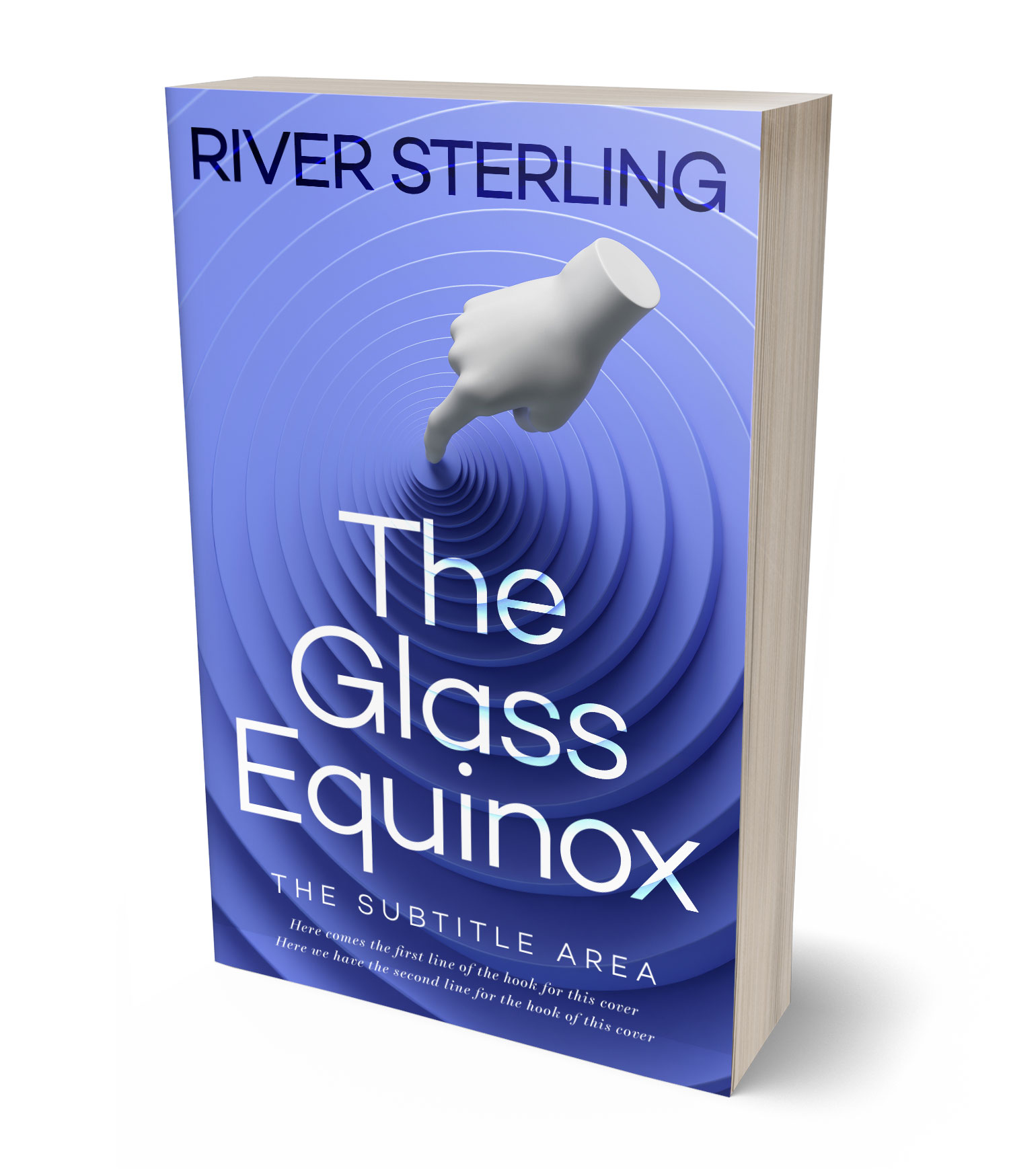 3D view of Premade Surreal Book Cover - Indigo #36259 | BookCoverZone*