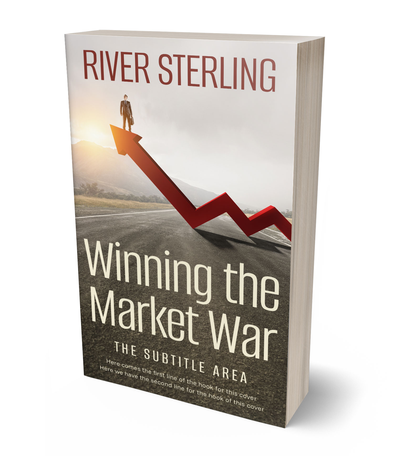 3D view of Premade Business Book Cover - Pearl Bush #36267 | BookCoverZone*