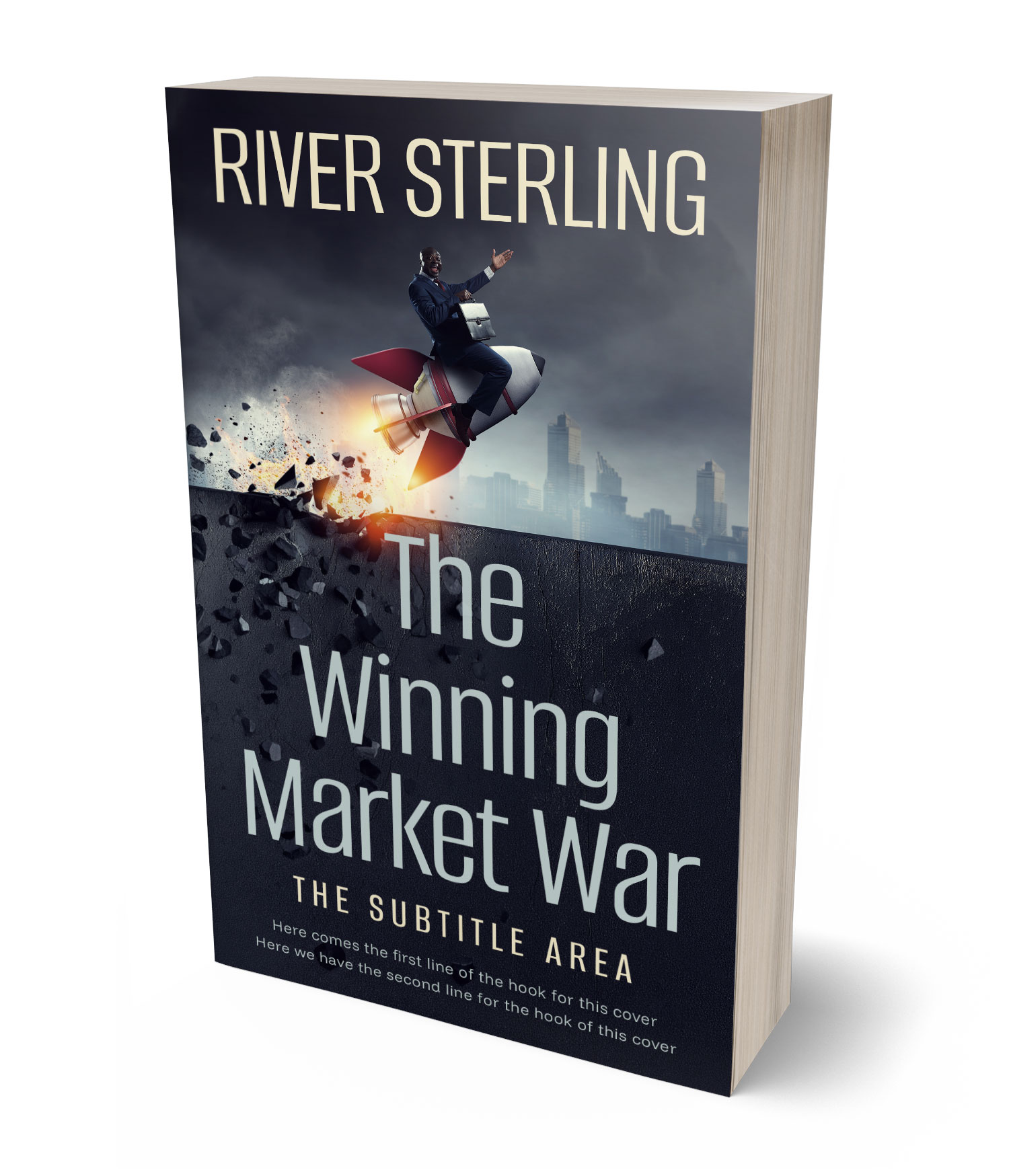 3D view of Premade Business Book Cover - Charade #36269 | BookCoverZone*