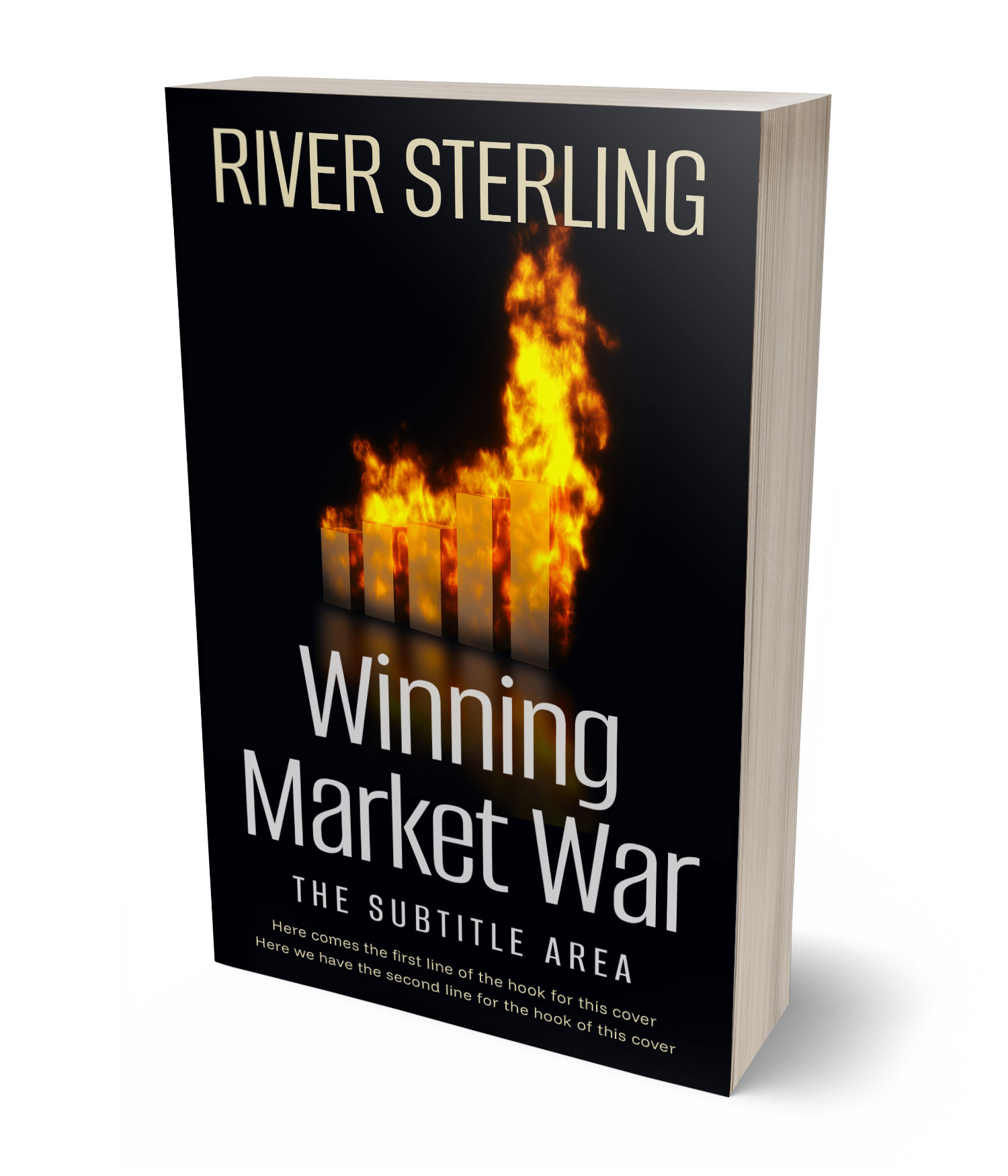 3D view of Premade Business Book Cover - Whiskey #36271 | BookCoverZone*