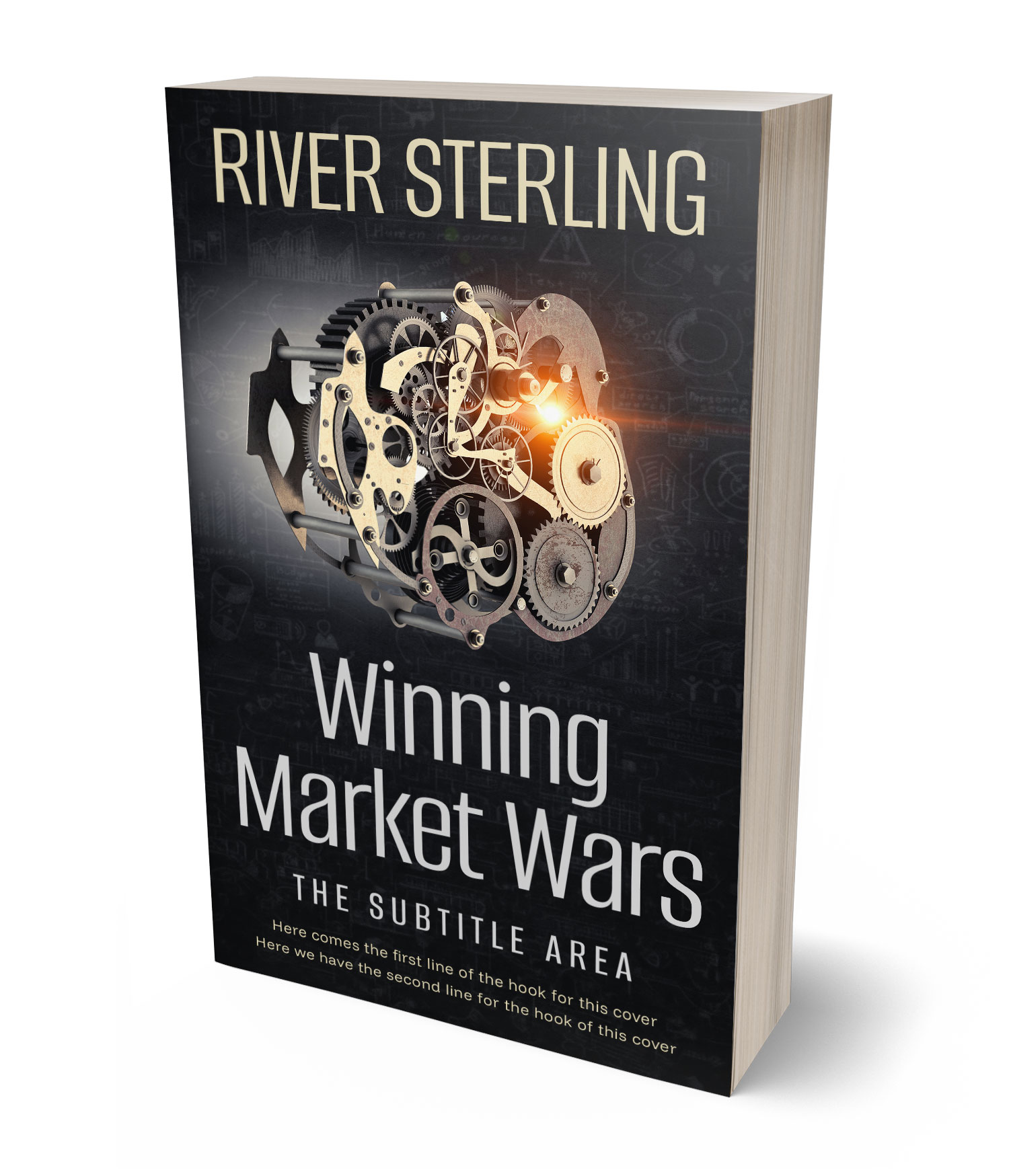 3D view of Premade Business Book Cover - Vanilla #36273 | BookCoverZone*