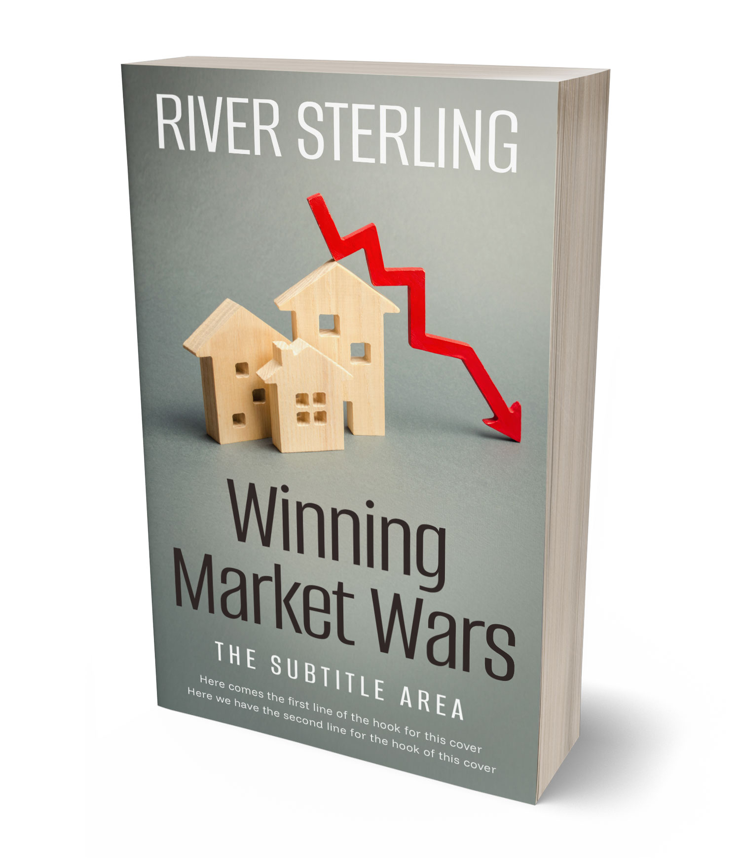 3D view of Premade Business Book Cover - Lemon Grass #36274 | BookCoverZone*