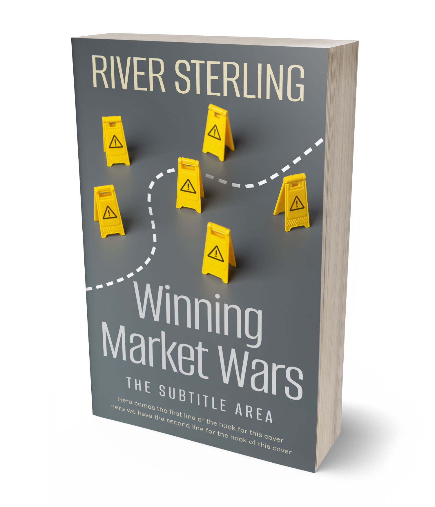 3D view of Premade Business Book Cover - Nevada #36277 | BookCoverZone*